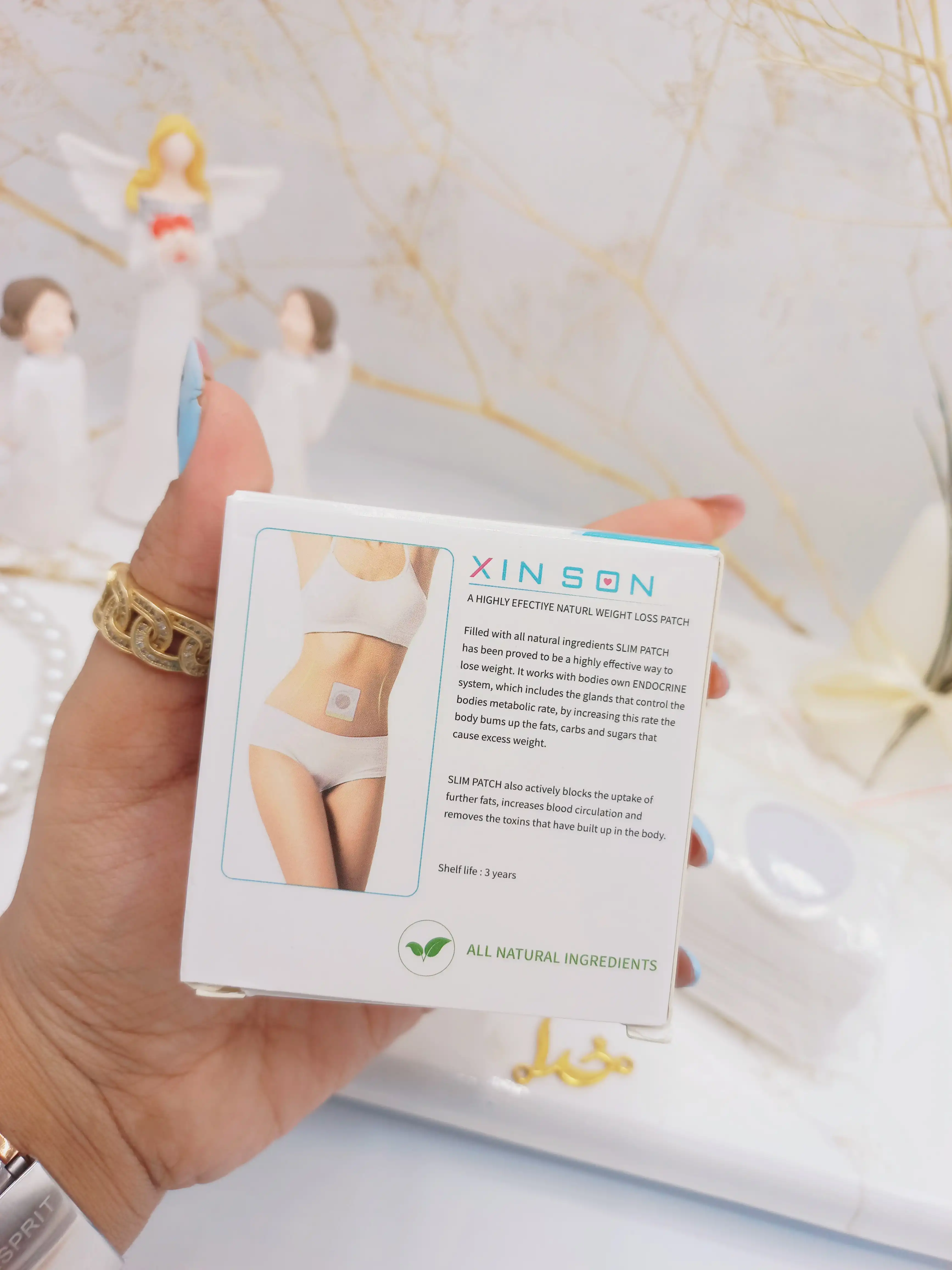 چسپ بسیار موثر کاهش وزن طبیعی (20عددی) برند XIN SON کد AM4531XS (کارتن آبی)