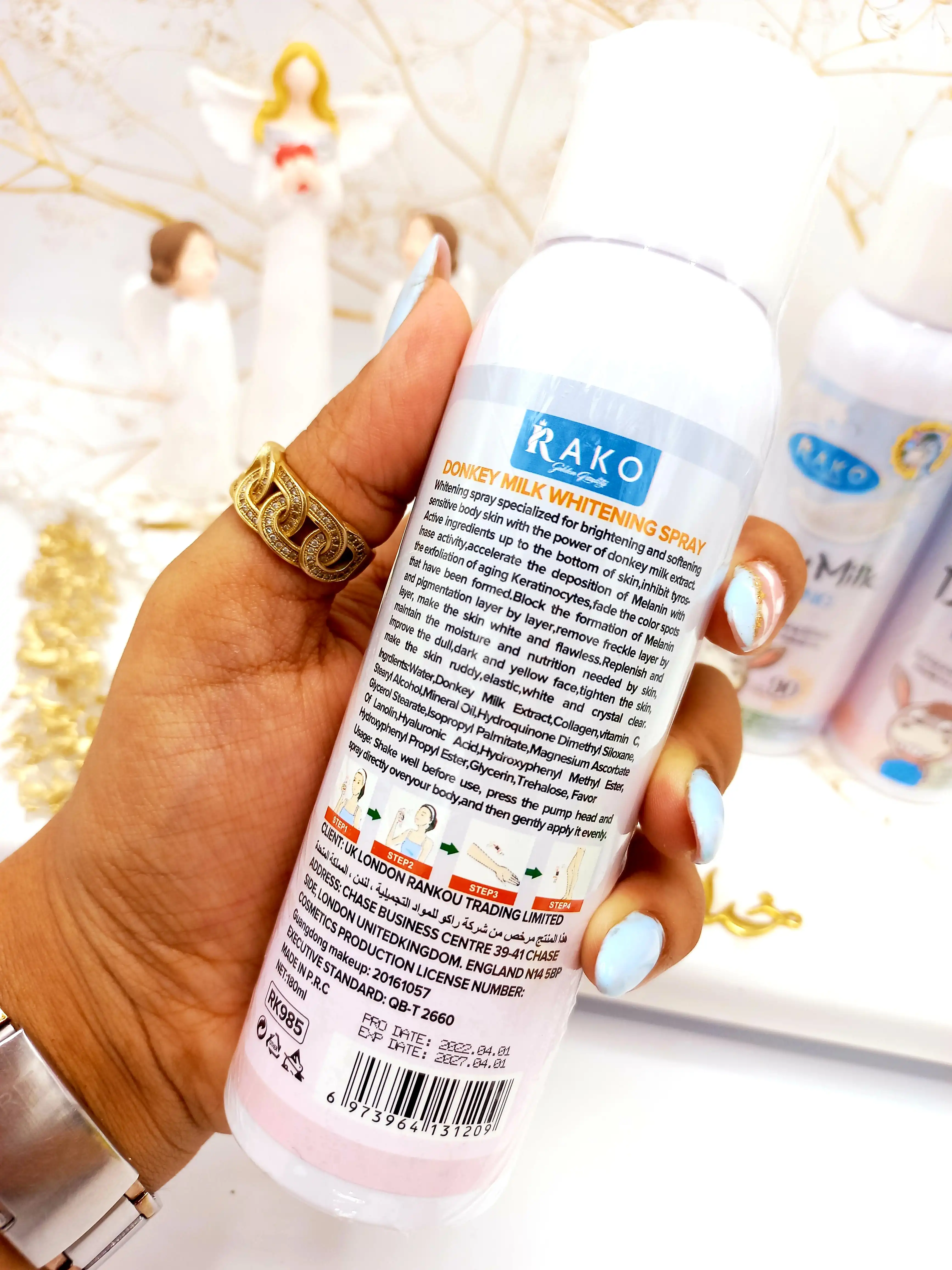 اسپری ضد آفتاب و سفید کننده 90 درصد شیر الاغ راکو RAKO کد RK985