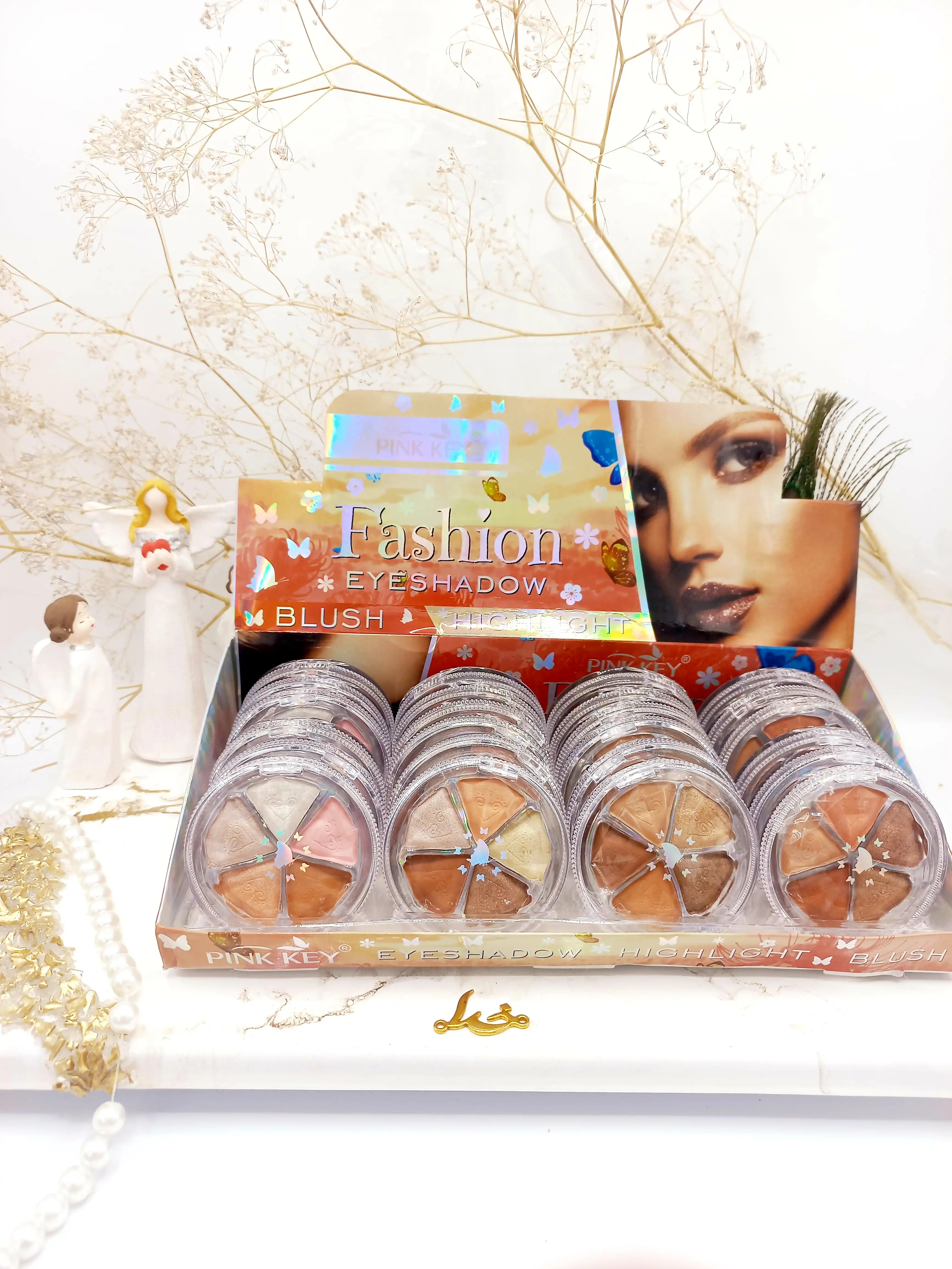 سایه چشم 5 قلو طرح گل برند پینک کی PINK KEI کد PK7576