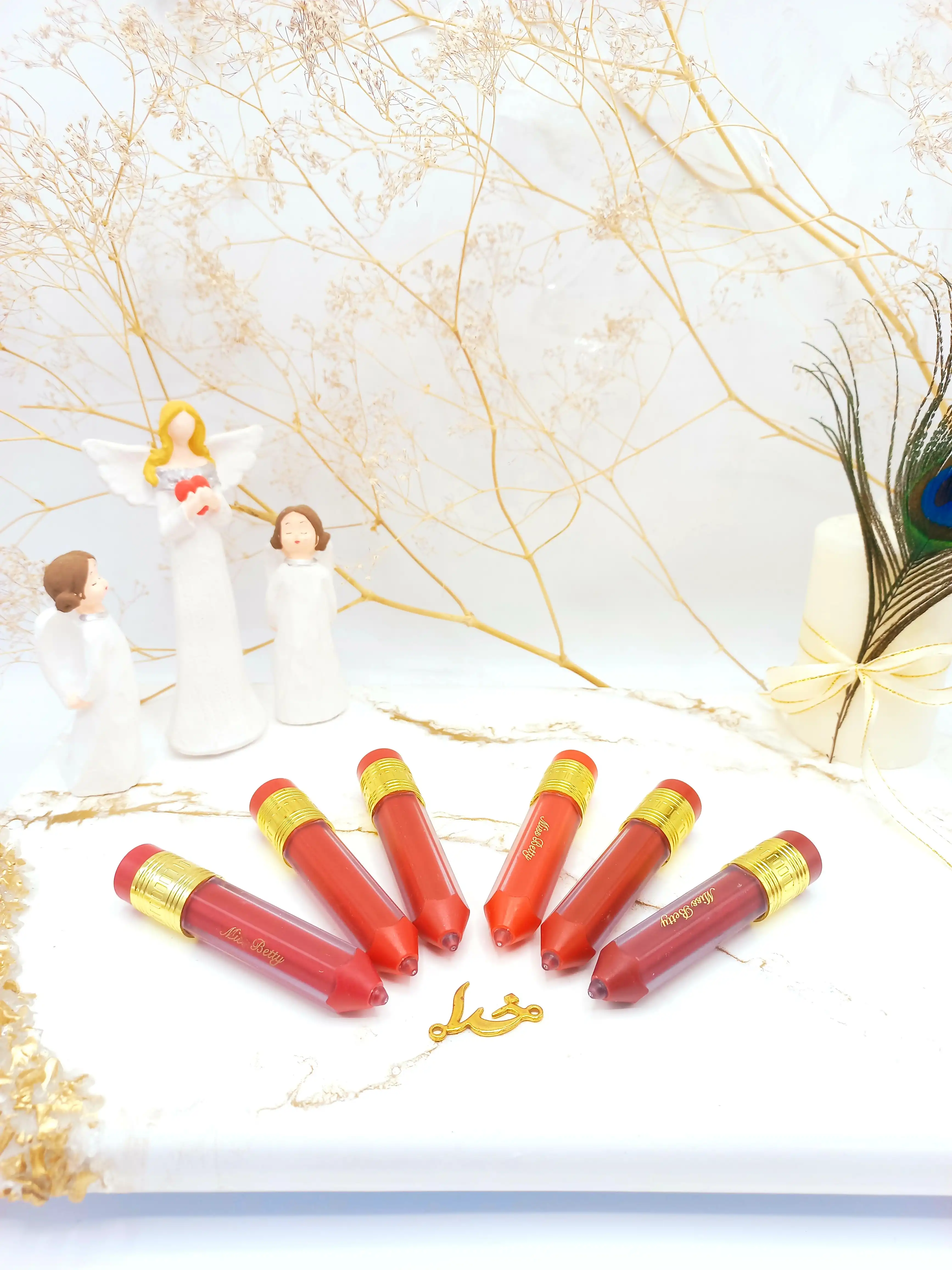 پک 6 تایی رژ مایع طرح مداد میس بیوتی Miss Betty کد 678