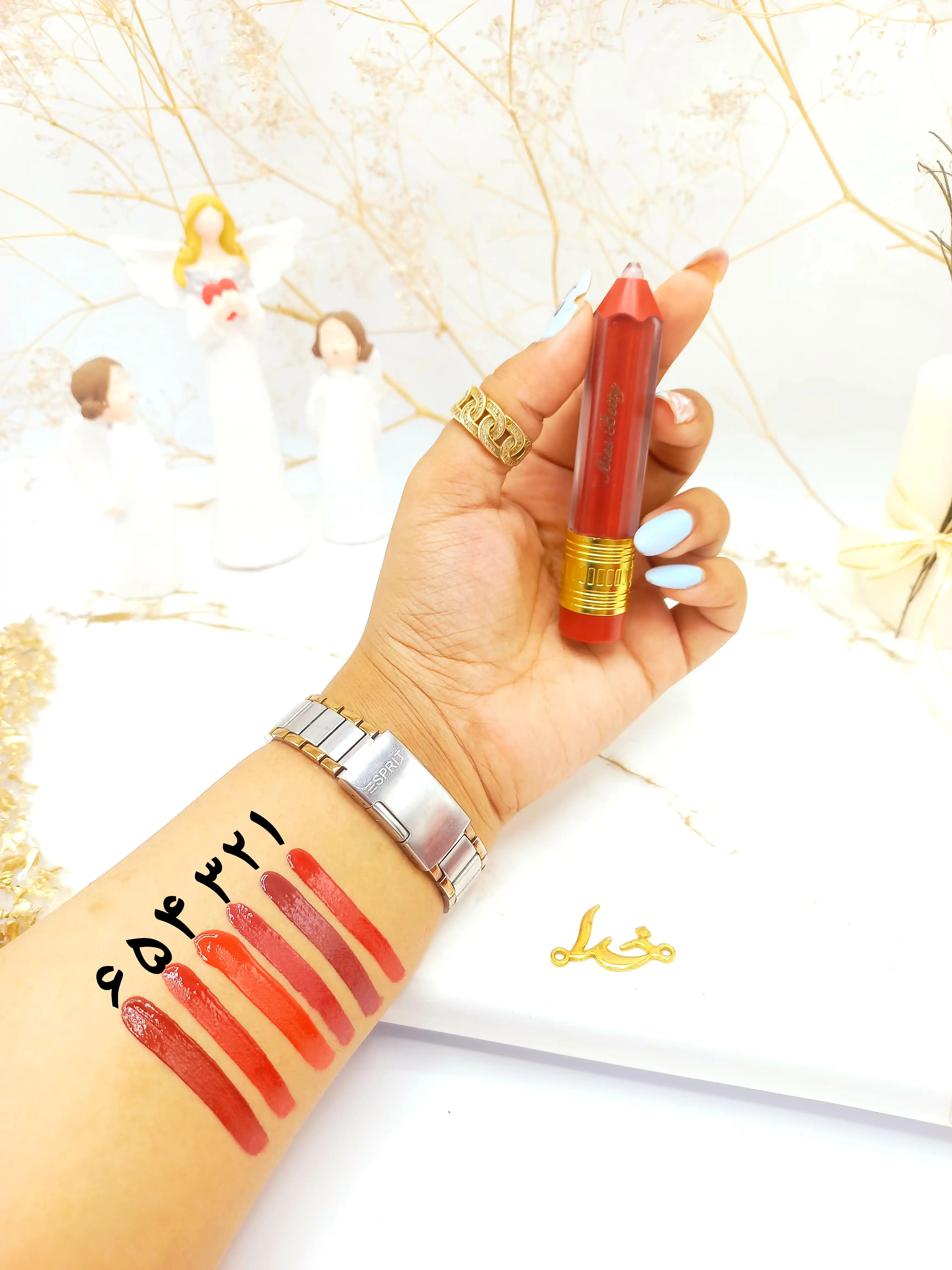 پک 6 تایی رژ مایع طرح مداد میس بیوتی Miss Betty کد 678