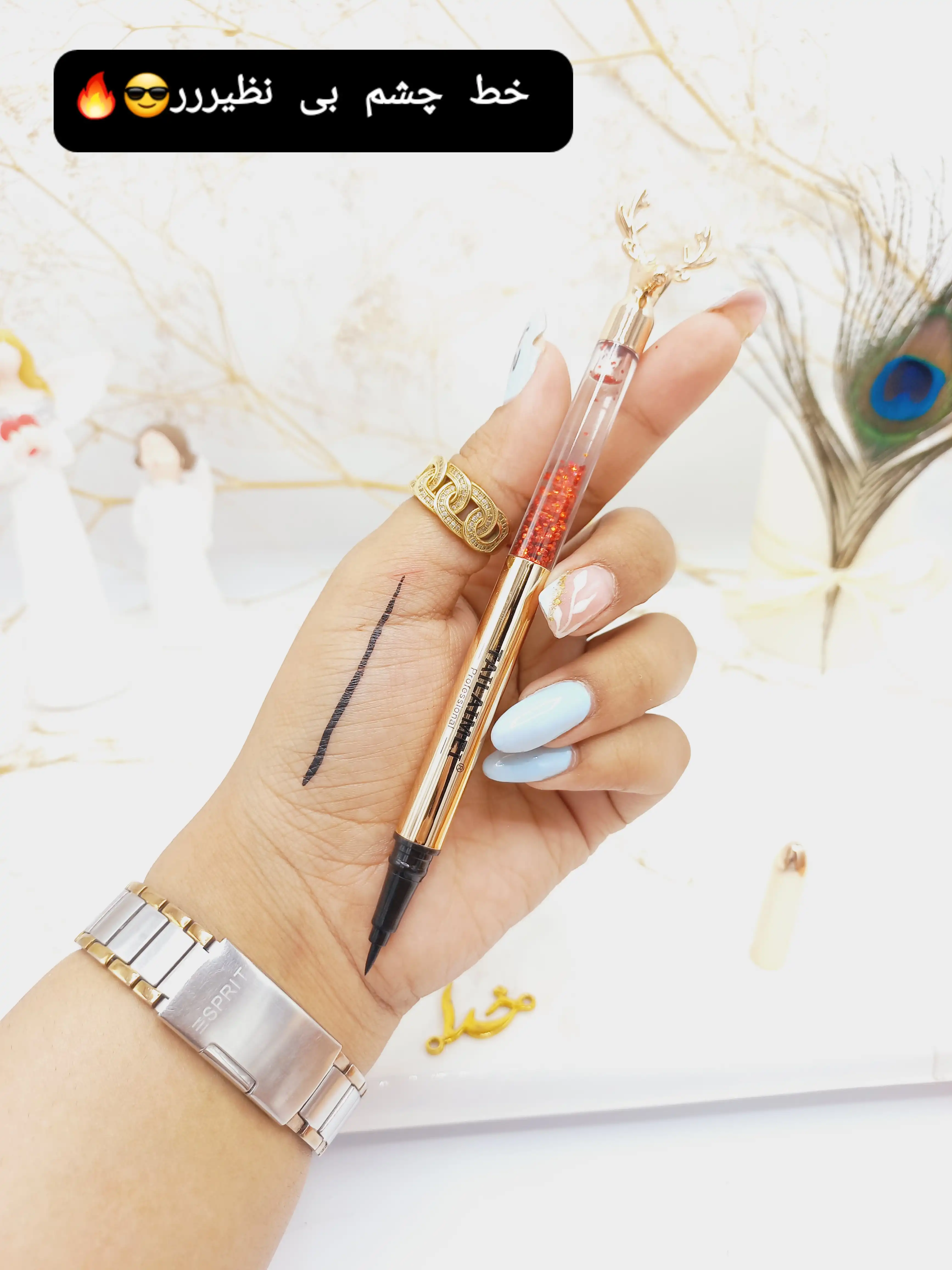 خط چشم مشکی ضد آب بینظیر گوزنی آکواریومی برند تایلامی TAILAIMEI کد E102 اصلی | پخش عمده