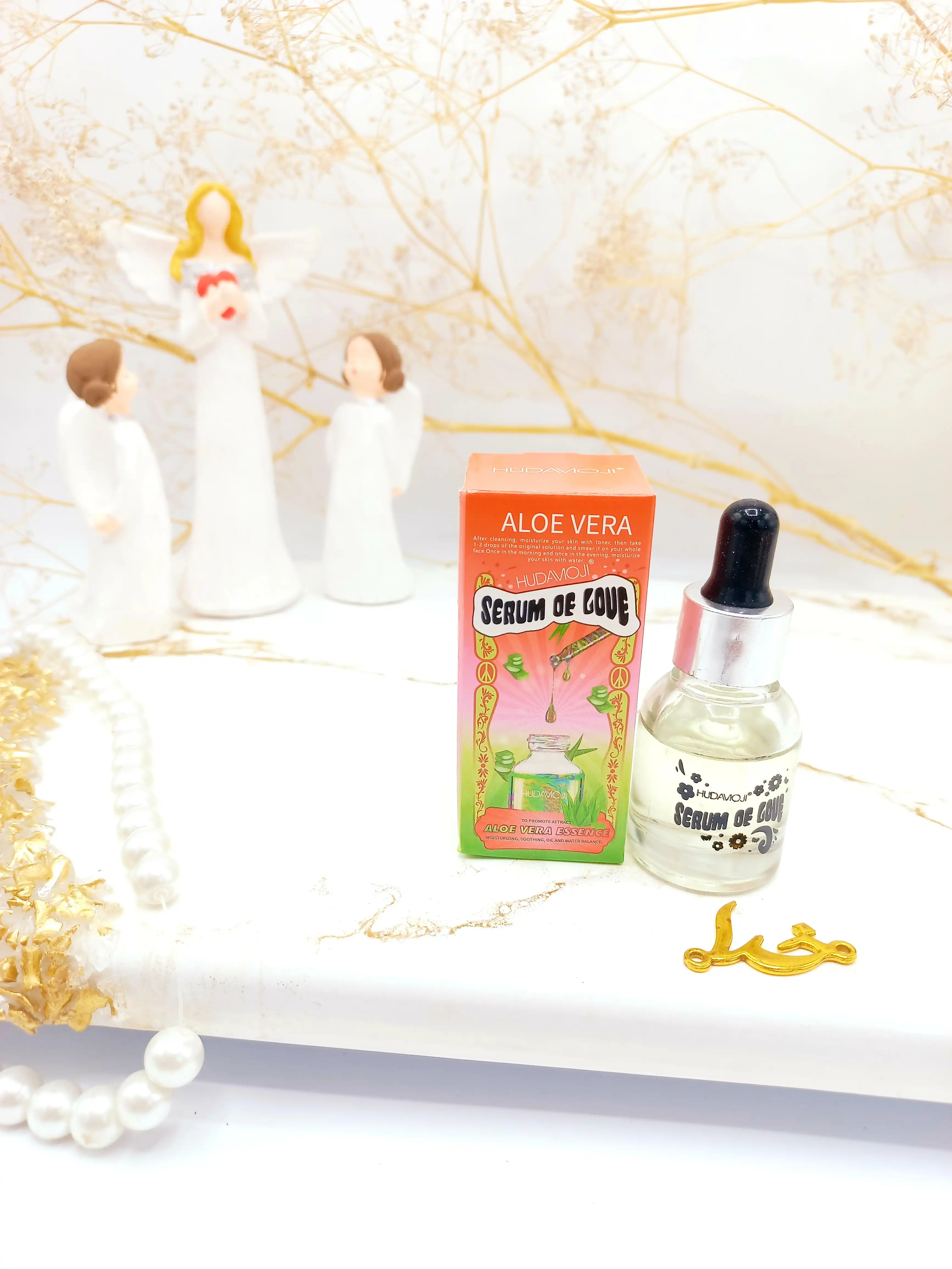 سرم روشن کننده پوست مدل آلوئه ورا هدی موجی HUDA MOJI حجم 20 ml کدEC001