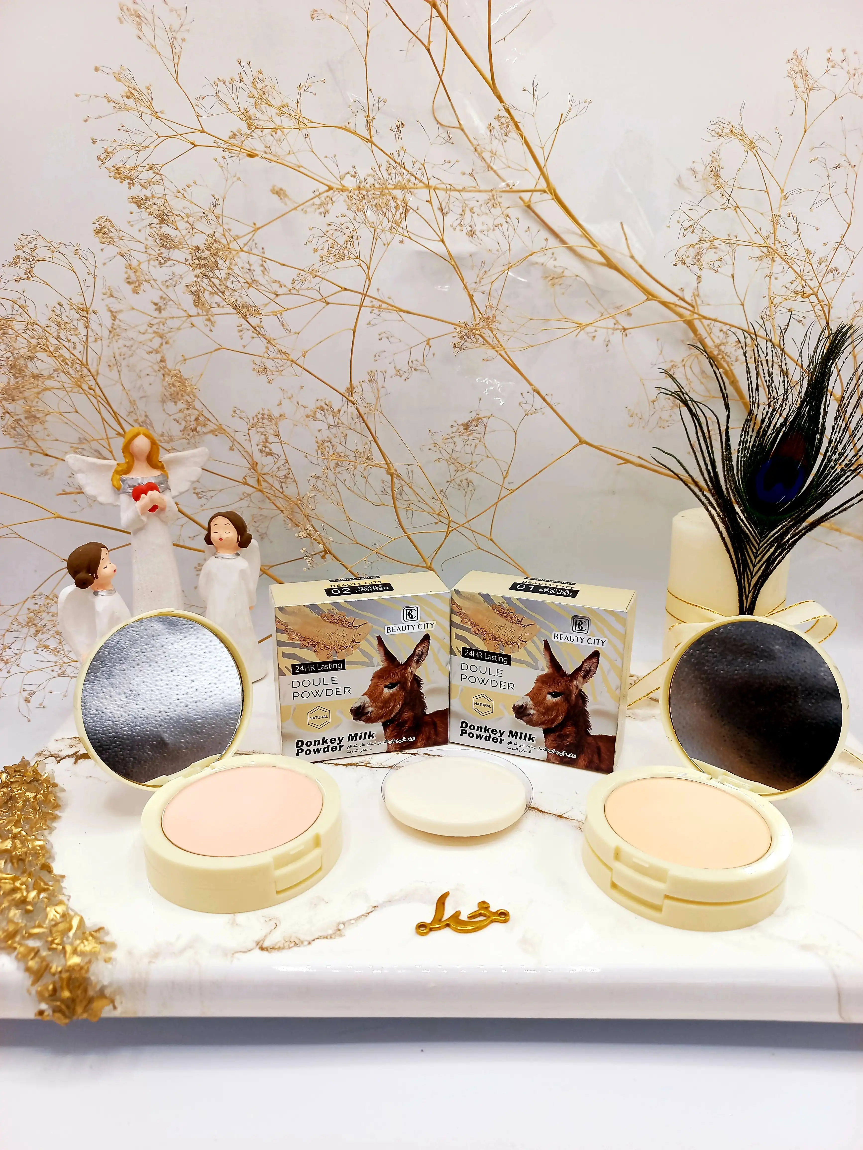 پنکک پرطرفدار 2 طبقه شیر الاغ Donkey Milk Powder برند بیوتی سیتی BEAUTY CITY کد 5127