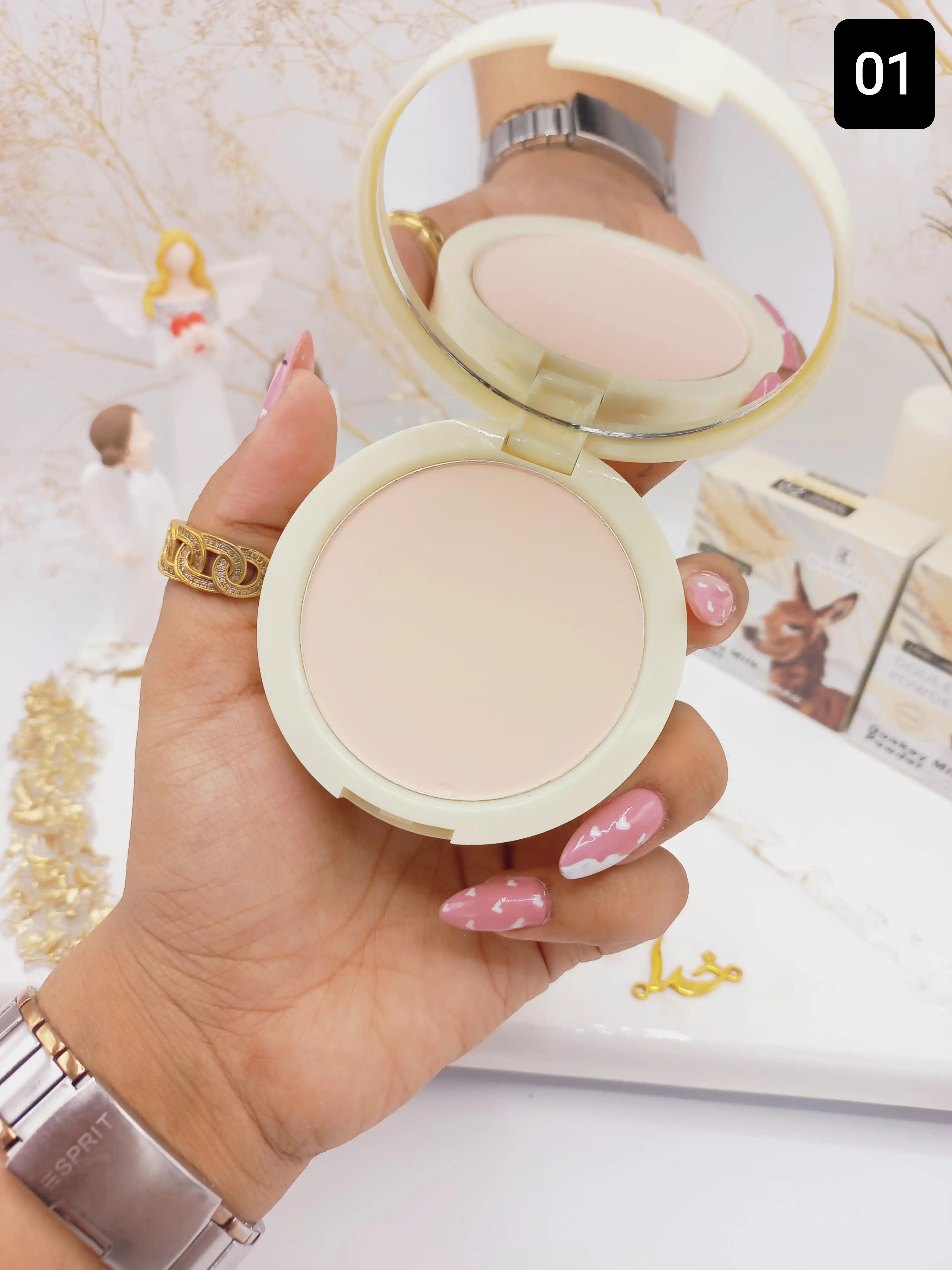 پنکک پرطرفدار 2 طبقه شیر الاغ Donkey Milk Powder برند بیوتی سیتی BEAUTY CITY کد 5127