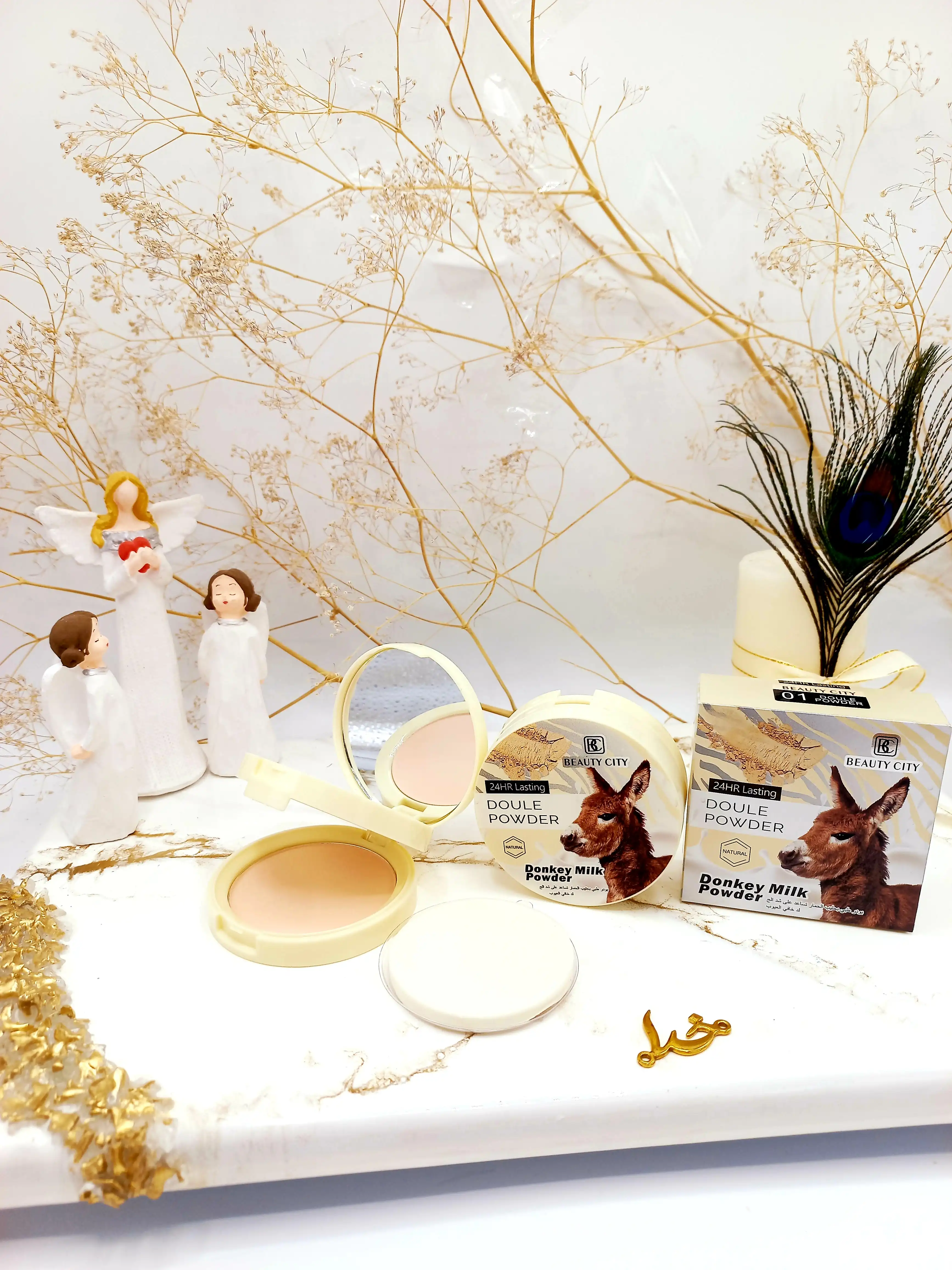 پنکک پرطرفدار 2 طبقه شیر الاغ Donkey Milk Powder برند بیوتی سیتی BEAUTY CITY کد 5127