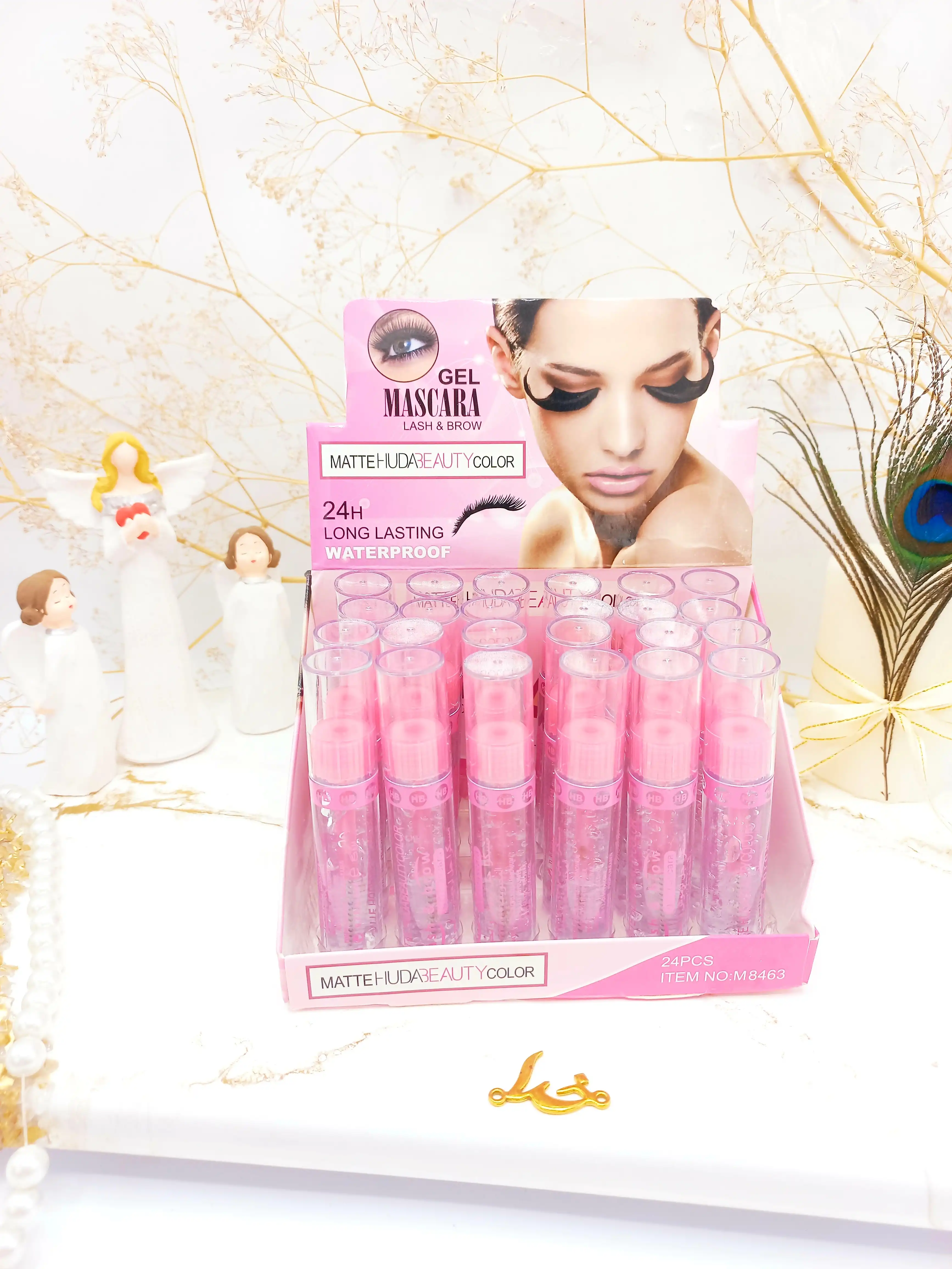 ژل حالت دهنده مژه و ابرو مات هدا بیوتی MATTE HUDA BEAUTY (صورتی) کد M8463