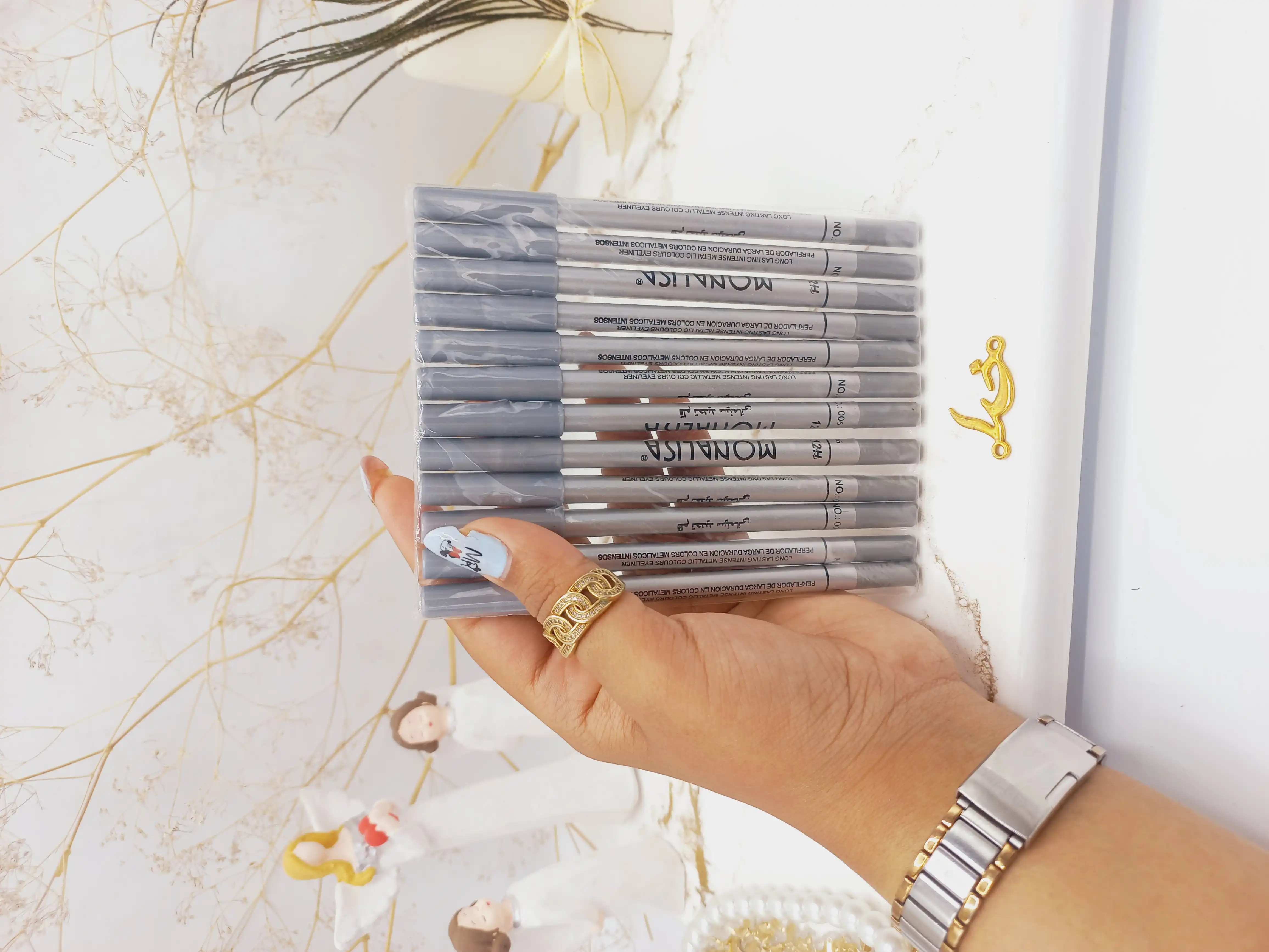 مداد چشم چرب مونالیزا رنگ نقره ای شاین Monalisa کد 006