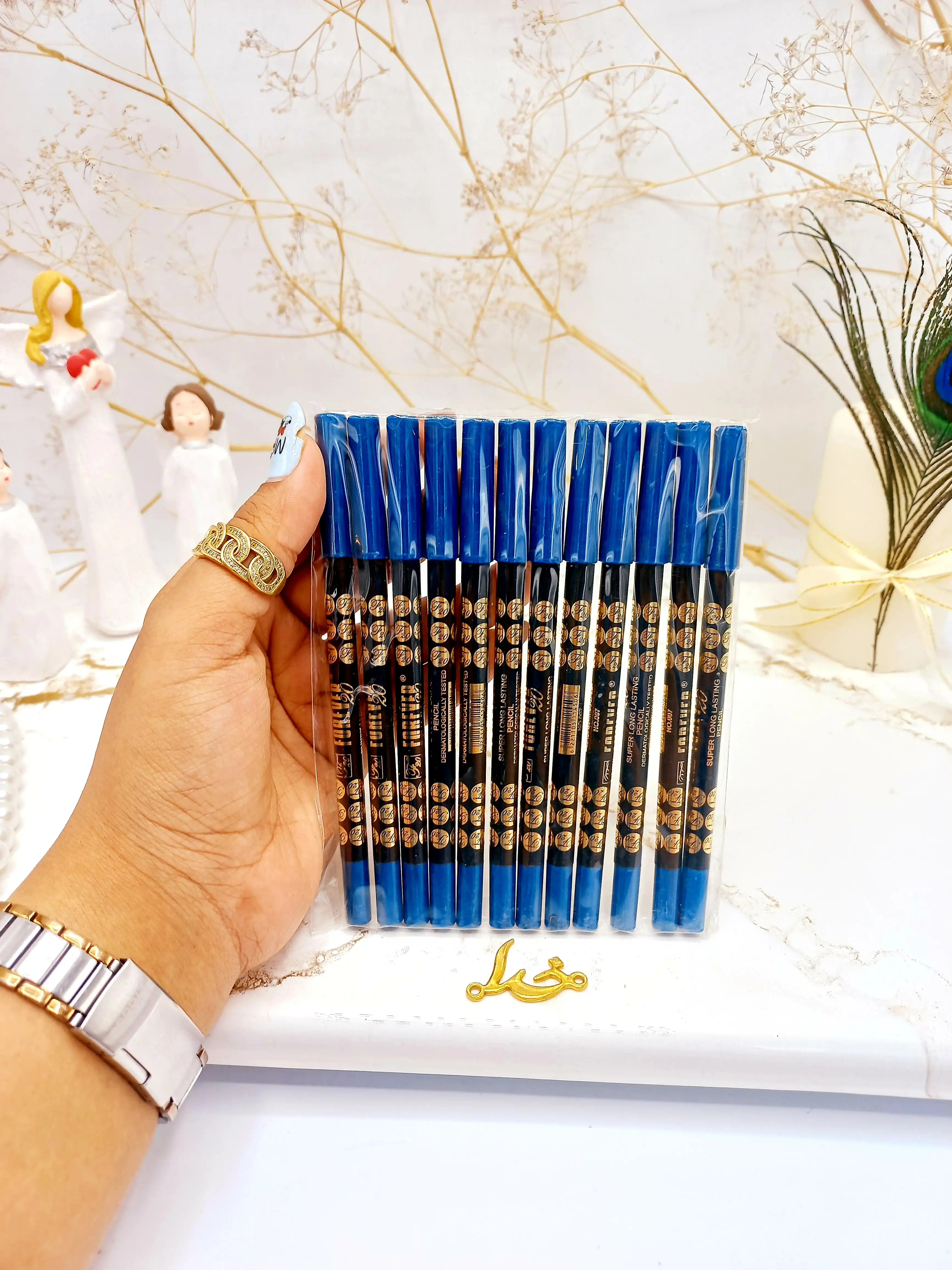 مداد چشم چرب فور اور رنگ آبی نفتی FOREVER کد 007