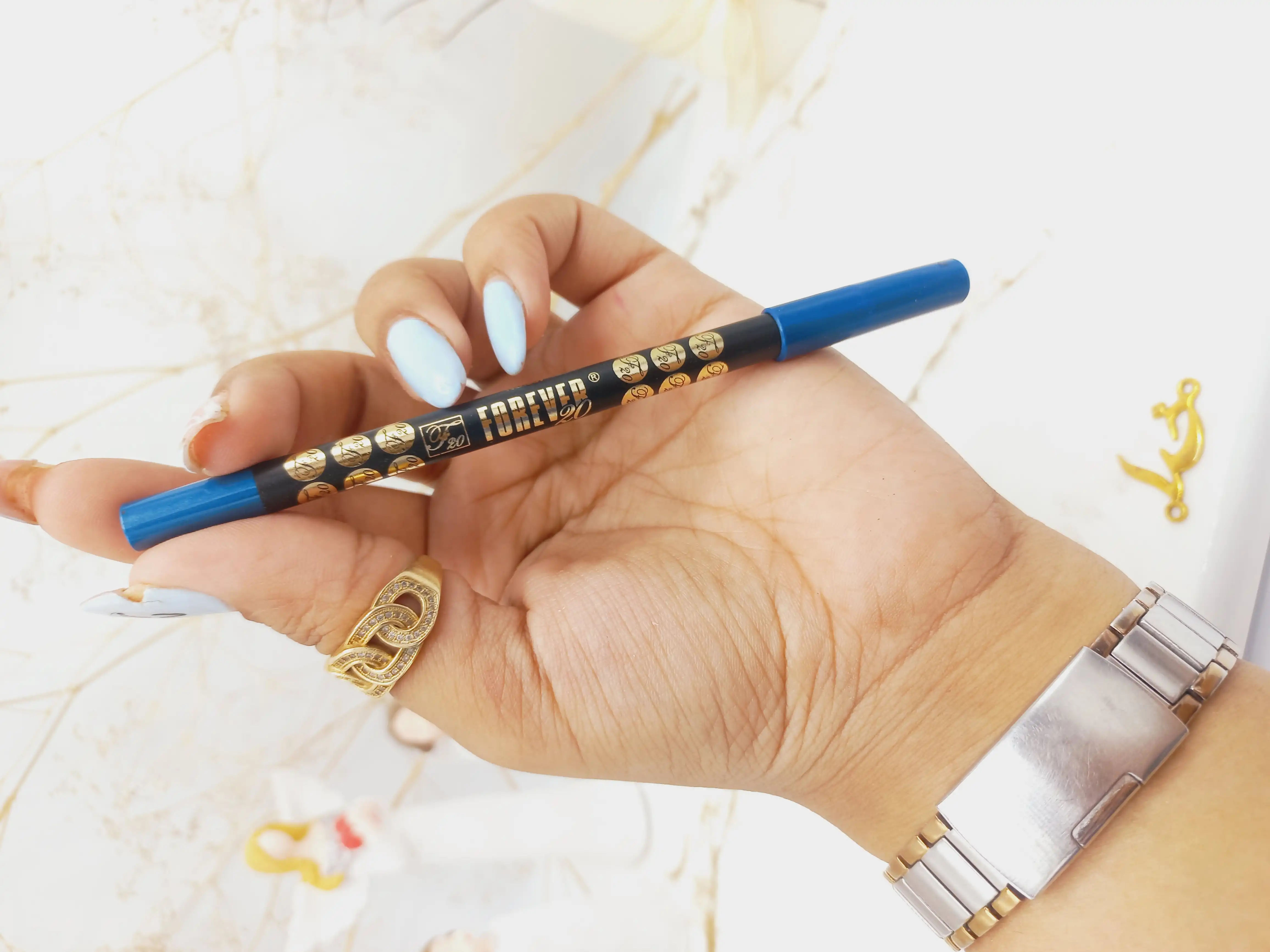 مداد چشم چرب فور اور رنگ آبی نفتی FOREVER کد 007