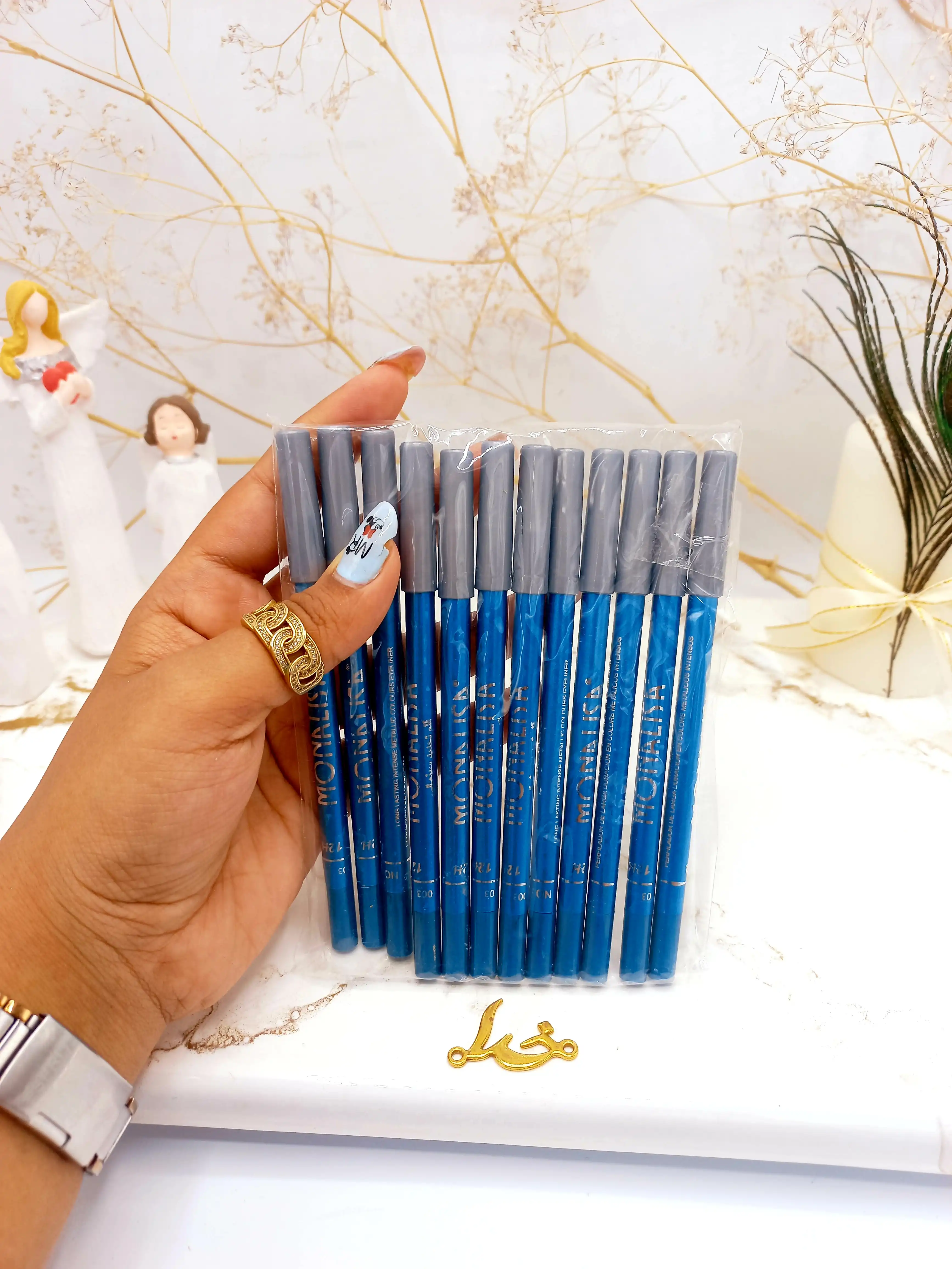 مداد چشم چرب مونالیزا رنگ آبی آسمانی Monalisa کد 003