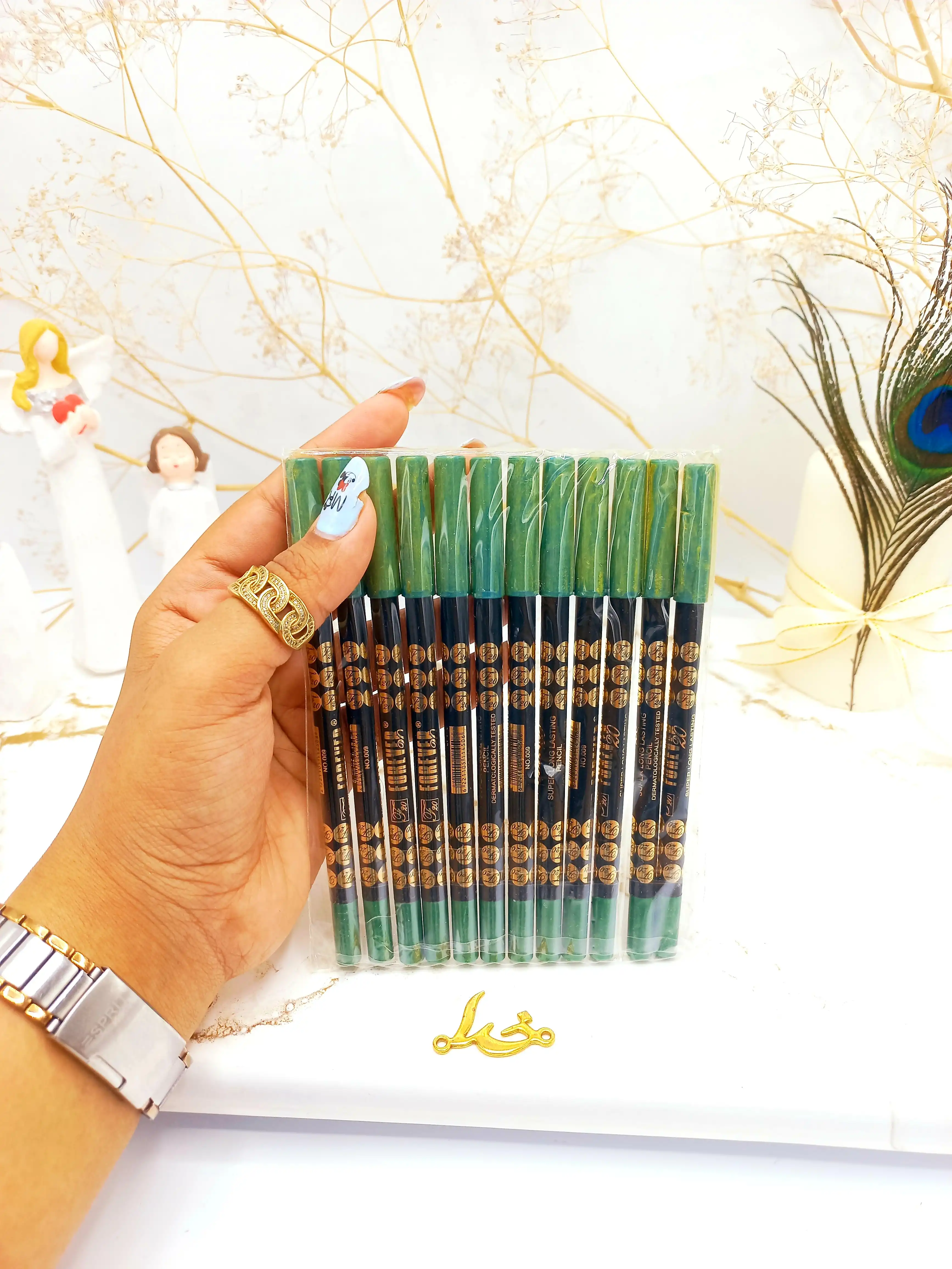 مداد چشم چرب فور اور رنگ سبز روشن  FOREVER کد 009