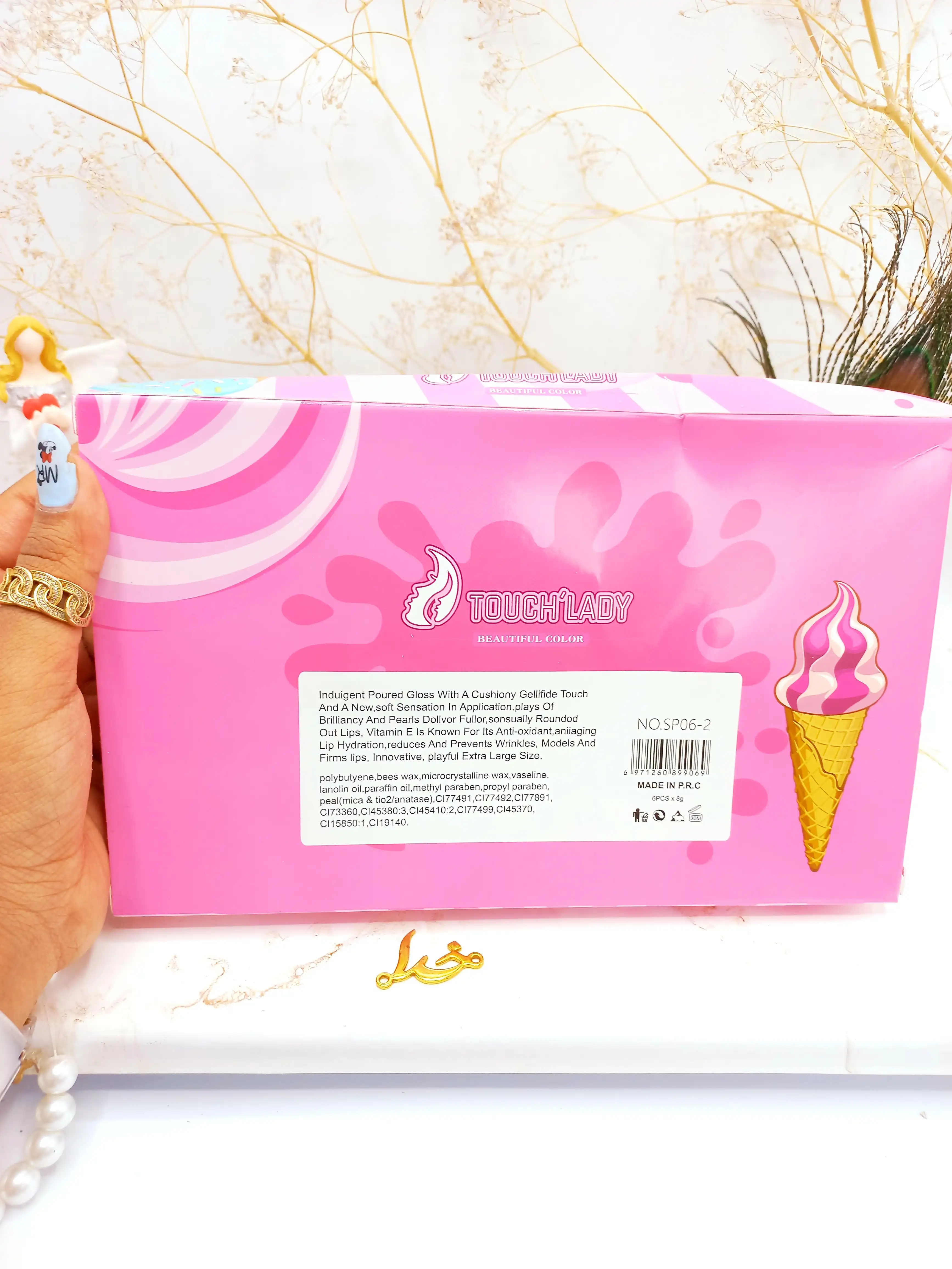 تینت لب بستنی قیفی برند TOUCH LADY کد SP06