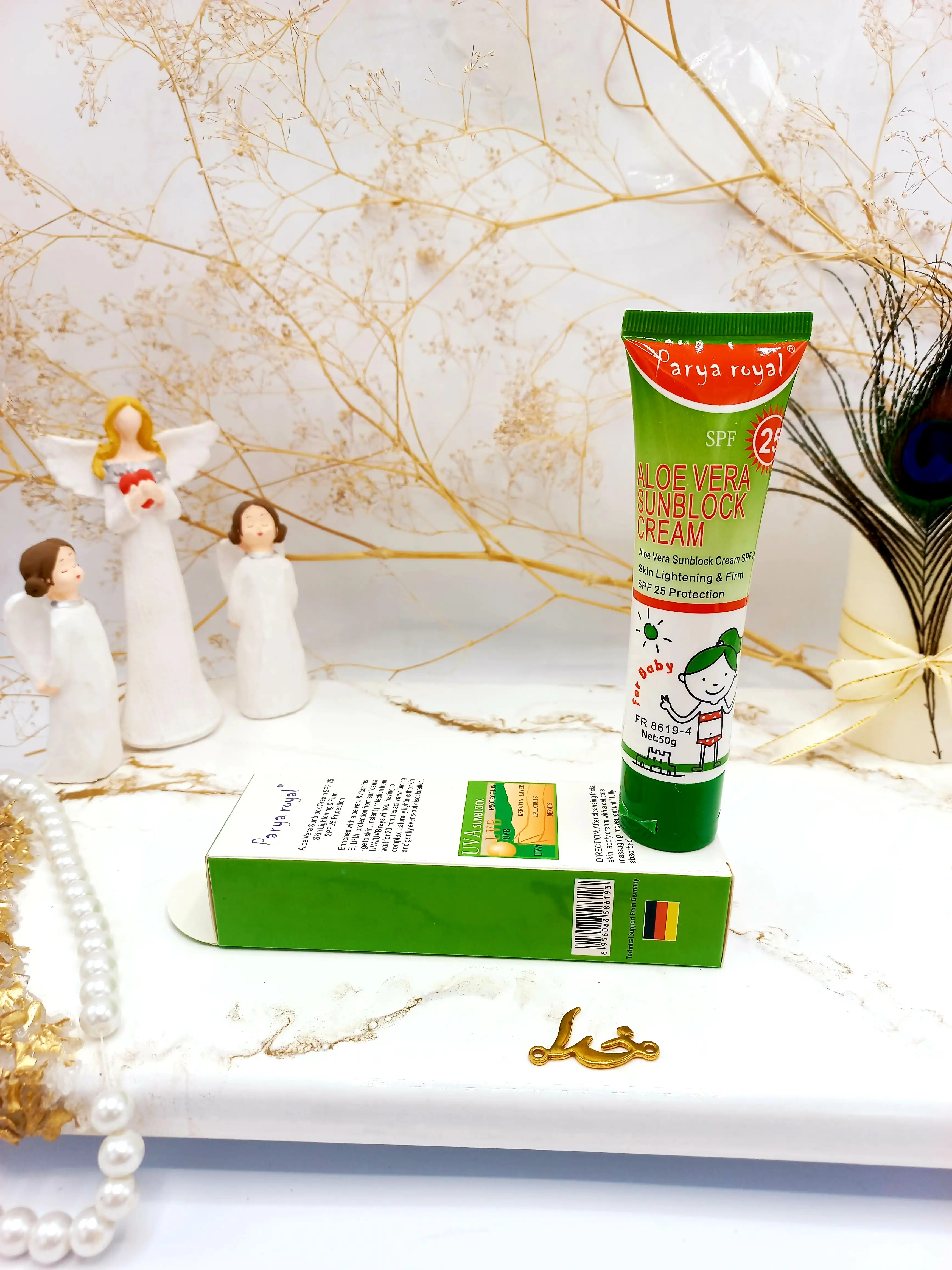 کرم ضدآفتاب گیاهی آلوورا کودک بیبی اسکار (بی رنگ) spf25 کد FR86194