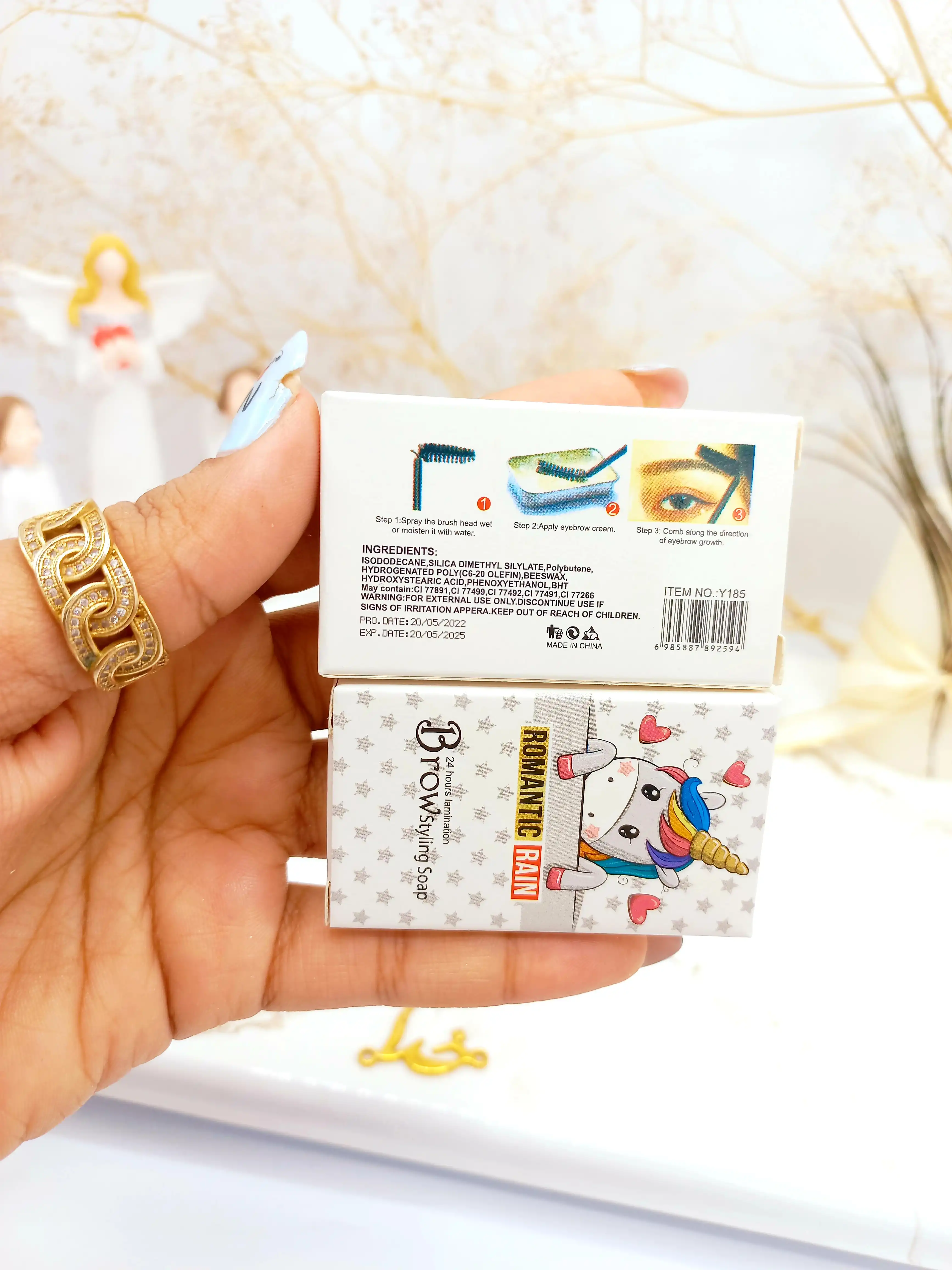 صابون لیفت ابرو 4 بعدی حرفه ای رومانتیک رین ROMANTIC RAIN کد Y185