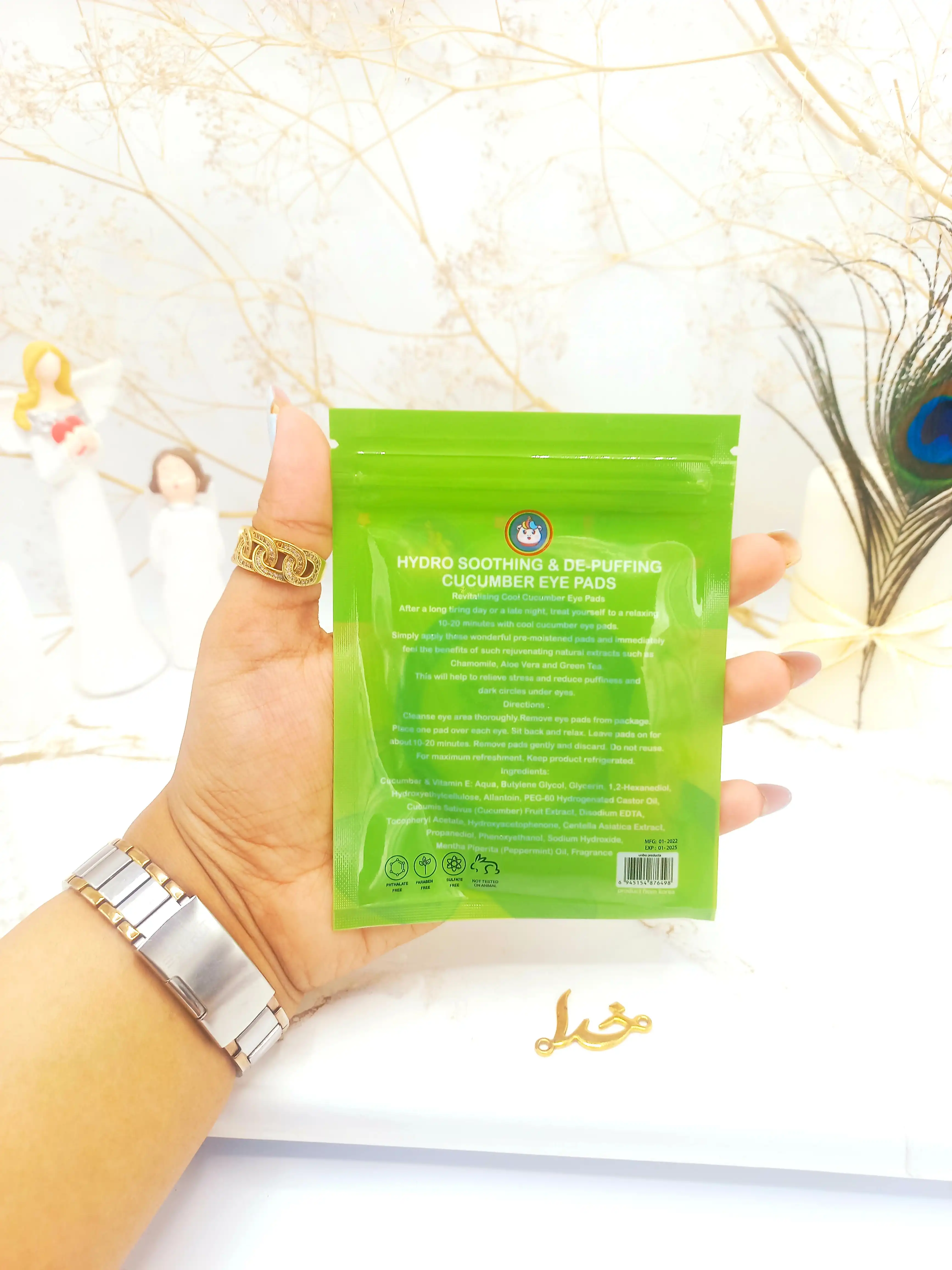 ماسک پد دور چشم میوه ای 6عددی یونیبو UNIBO‏ (خیار)