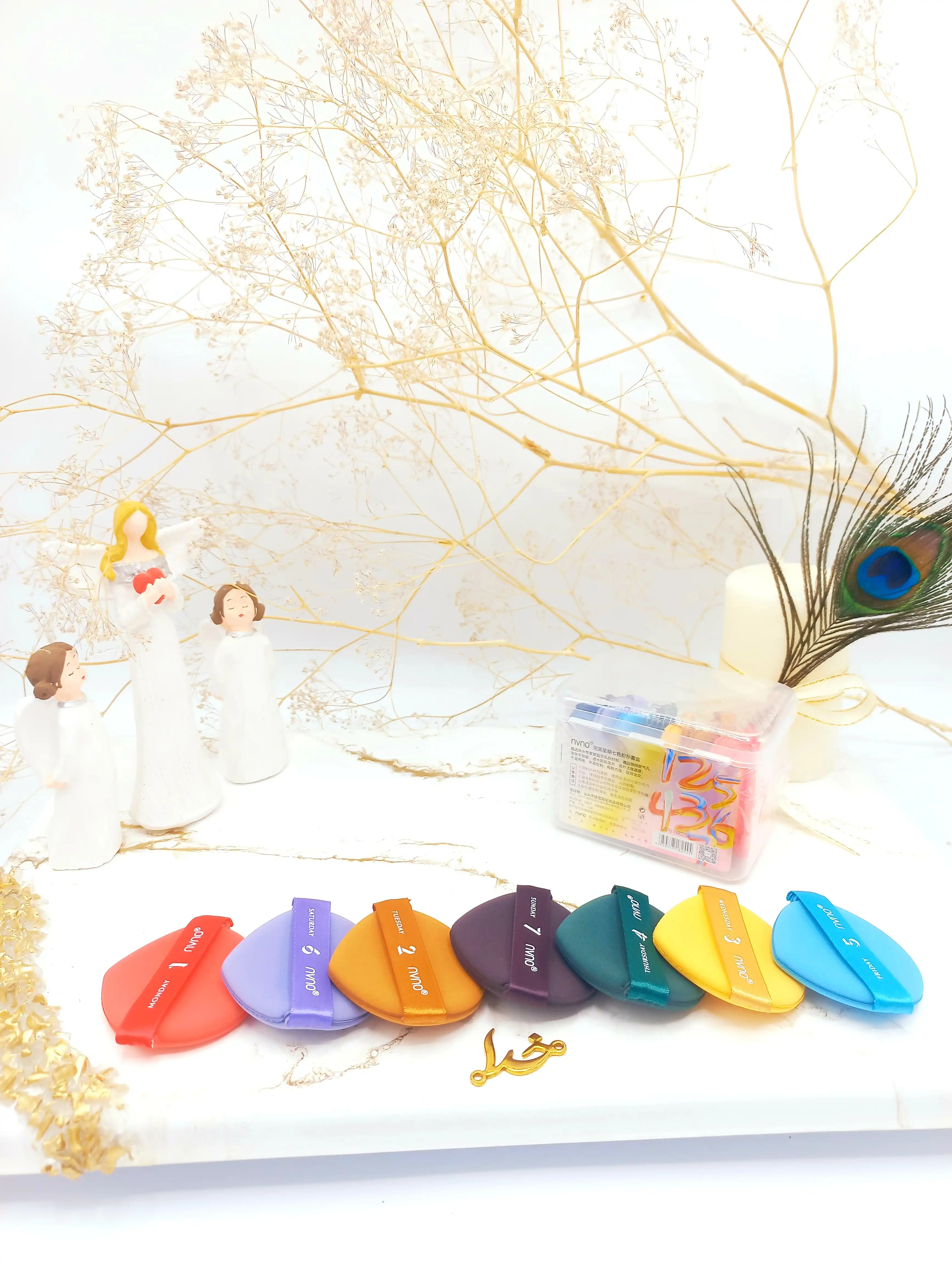 پک پد آرایشی مخروطی هفت عددی nvno کد N8254