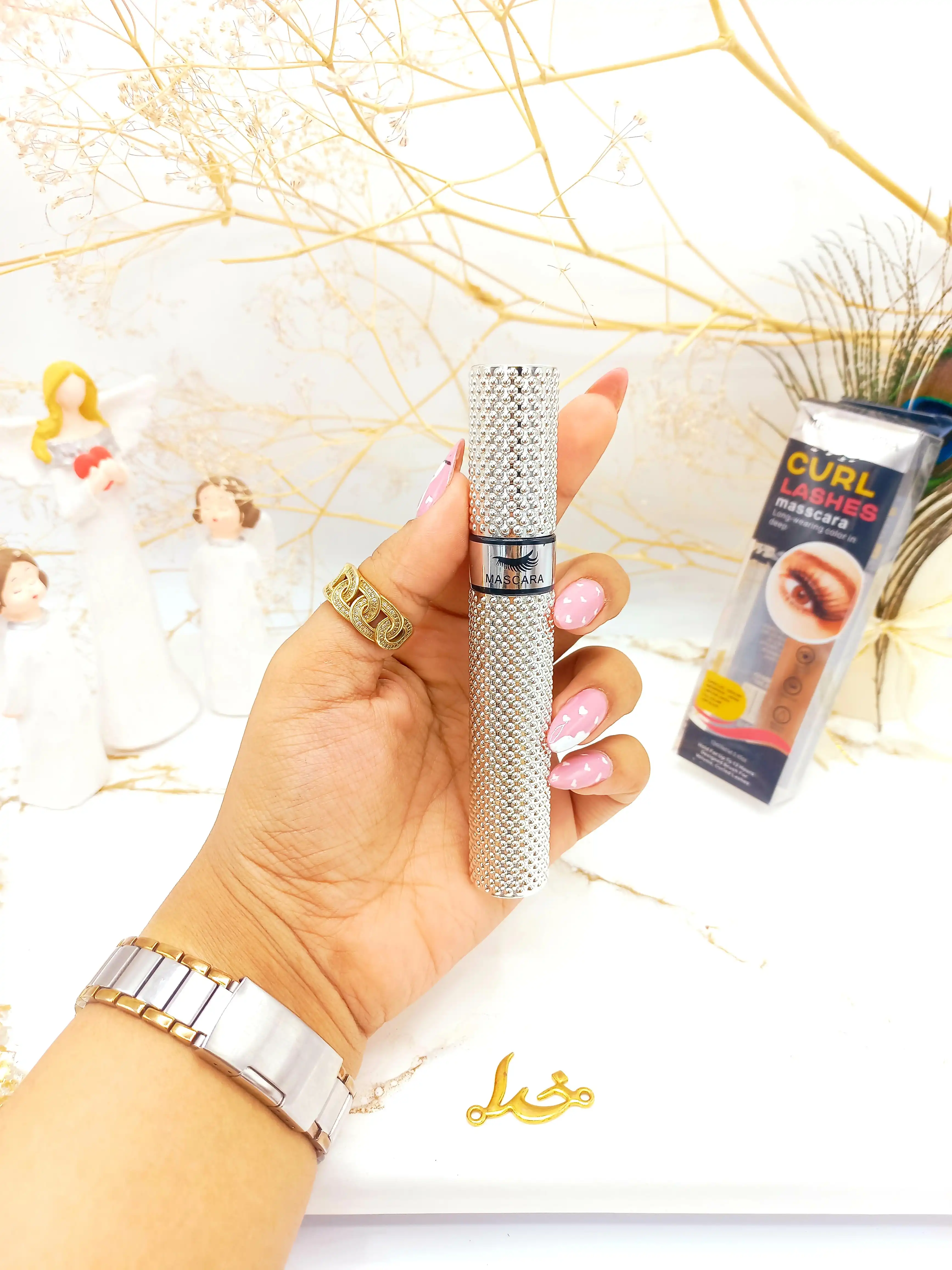 ریمل پرطرفدار ضد اب و حجم دهنده و بلند کننده نگینی ماسکارا CURL LASHES کد 8012