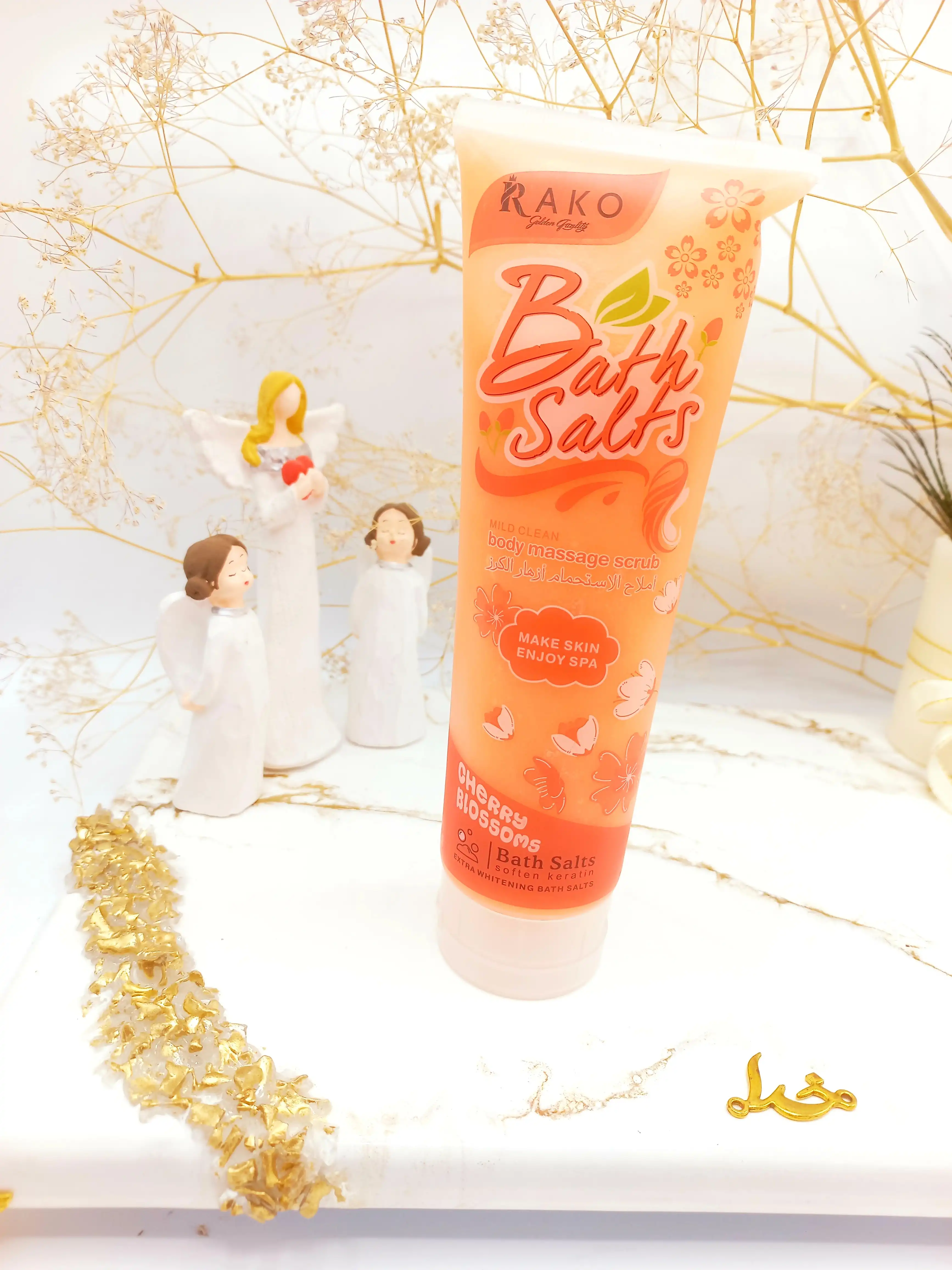 نمک حمام سفیدکننده بدن رایحه شکوفه گیلاس راکو ROKO ساخت بریتانیا اصلی