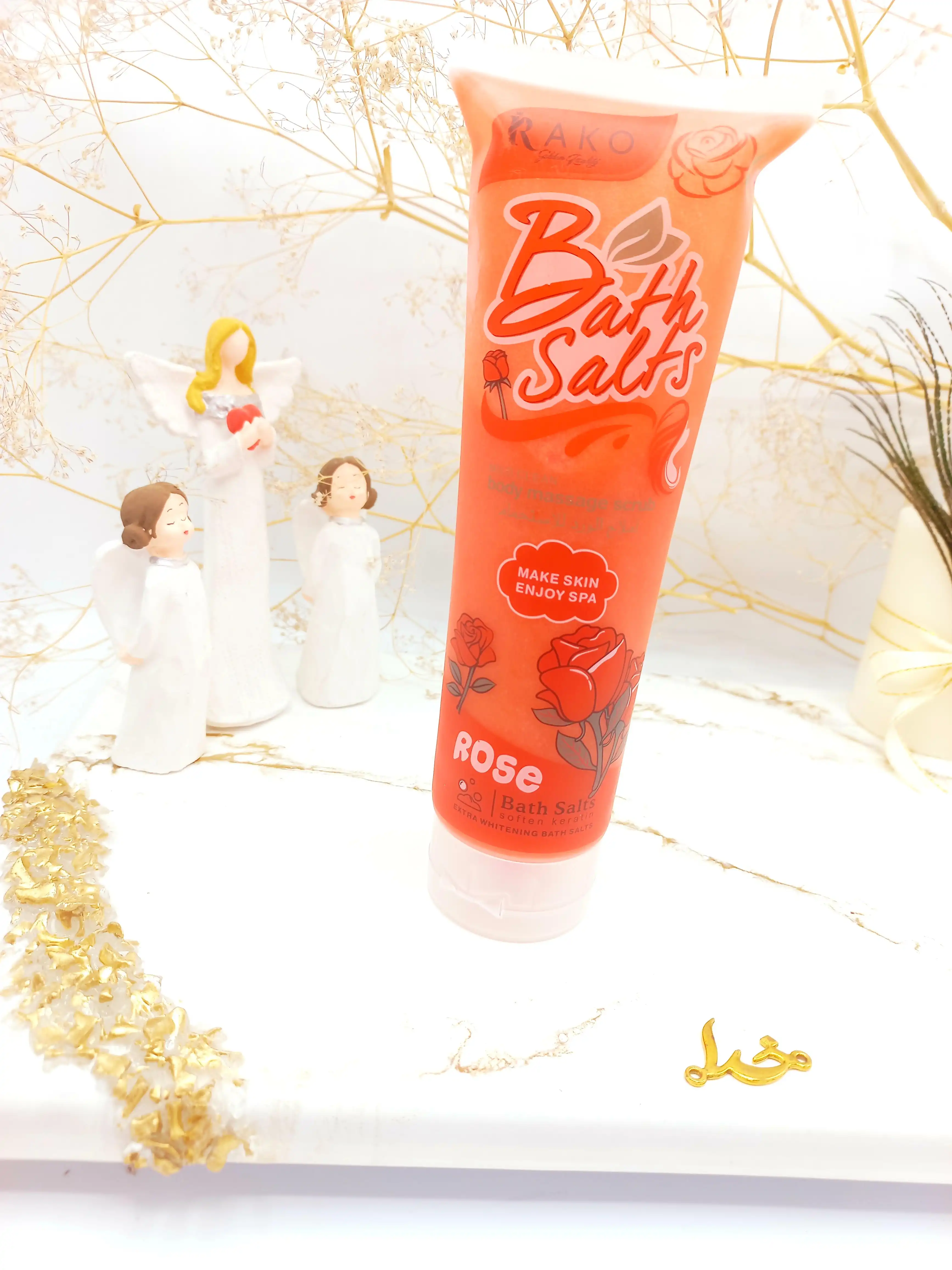نمک حمام سفیدکننده بدن رایحه گل رز راکو ROKO ساخت بریتانیا اصلی