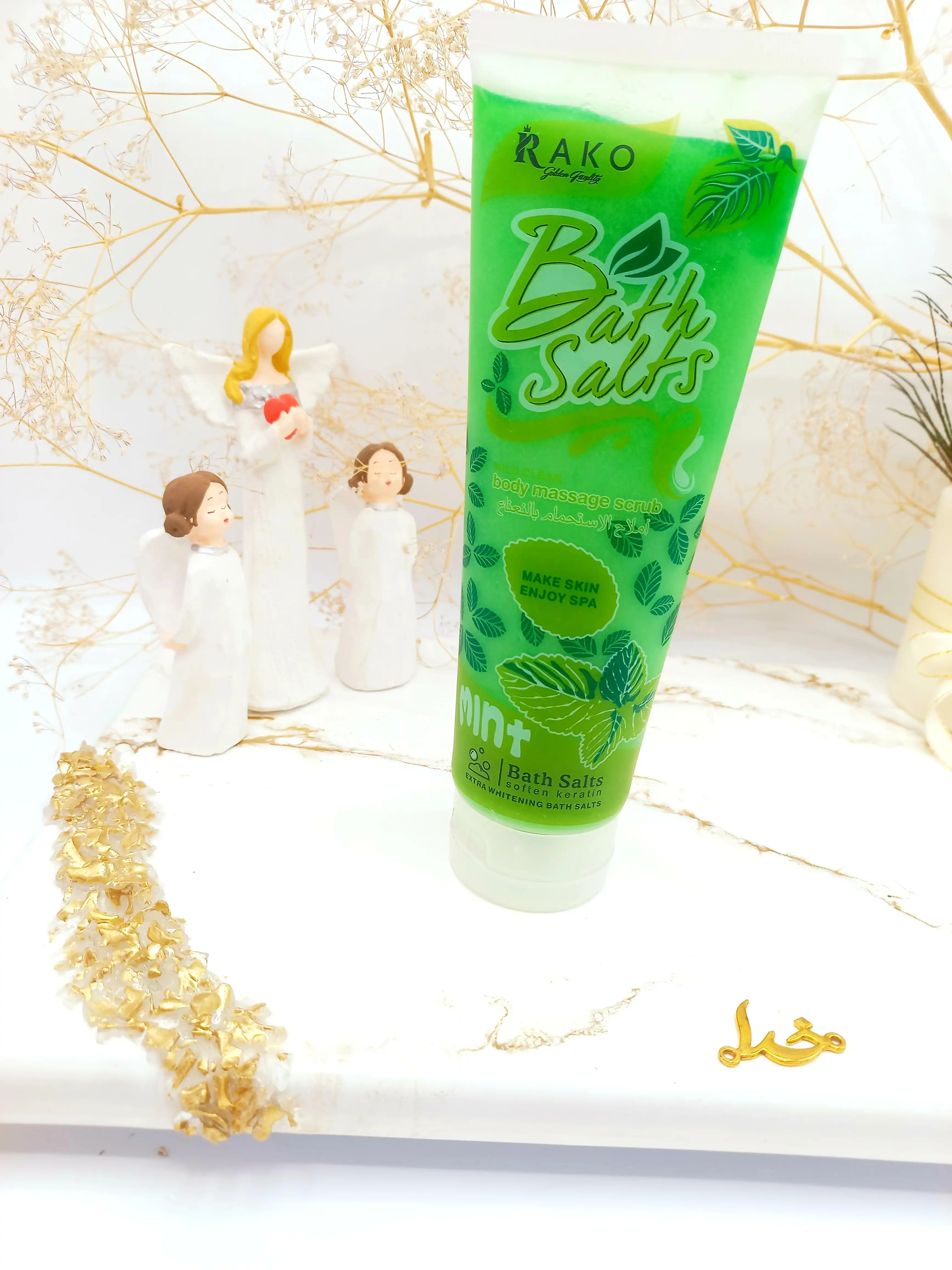 نمک حمام سفیدکننده بدن رایحه نعنا راکو ROKO ساخت بریتانیا اصلی