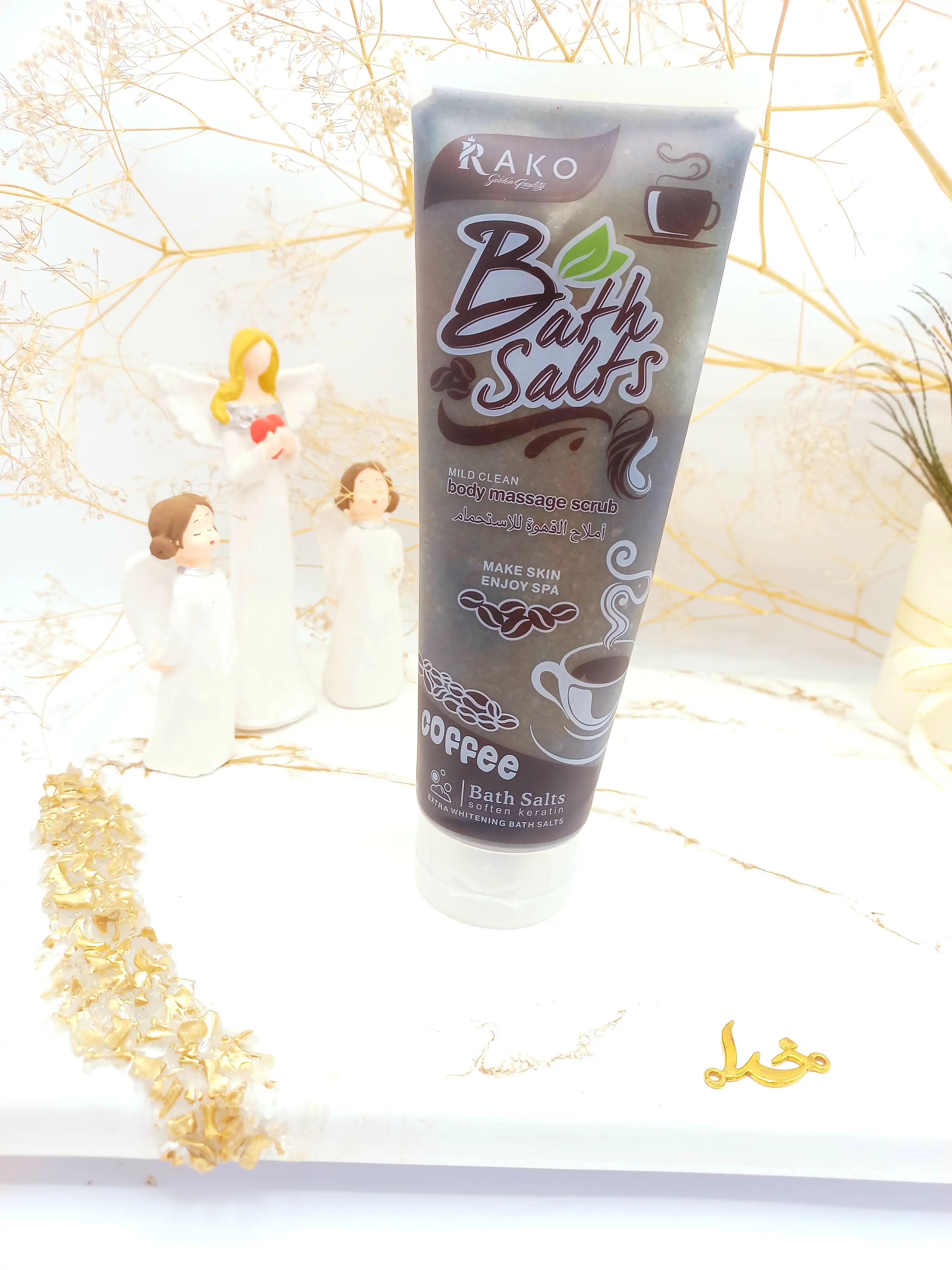 نمک حمام سفیدکننده بدن رایحه قهوه راکو ROKO ساخت بریتانیا اصلی