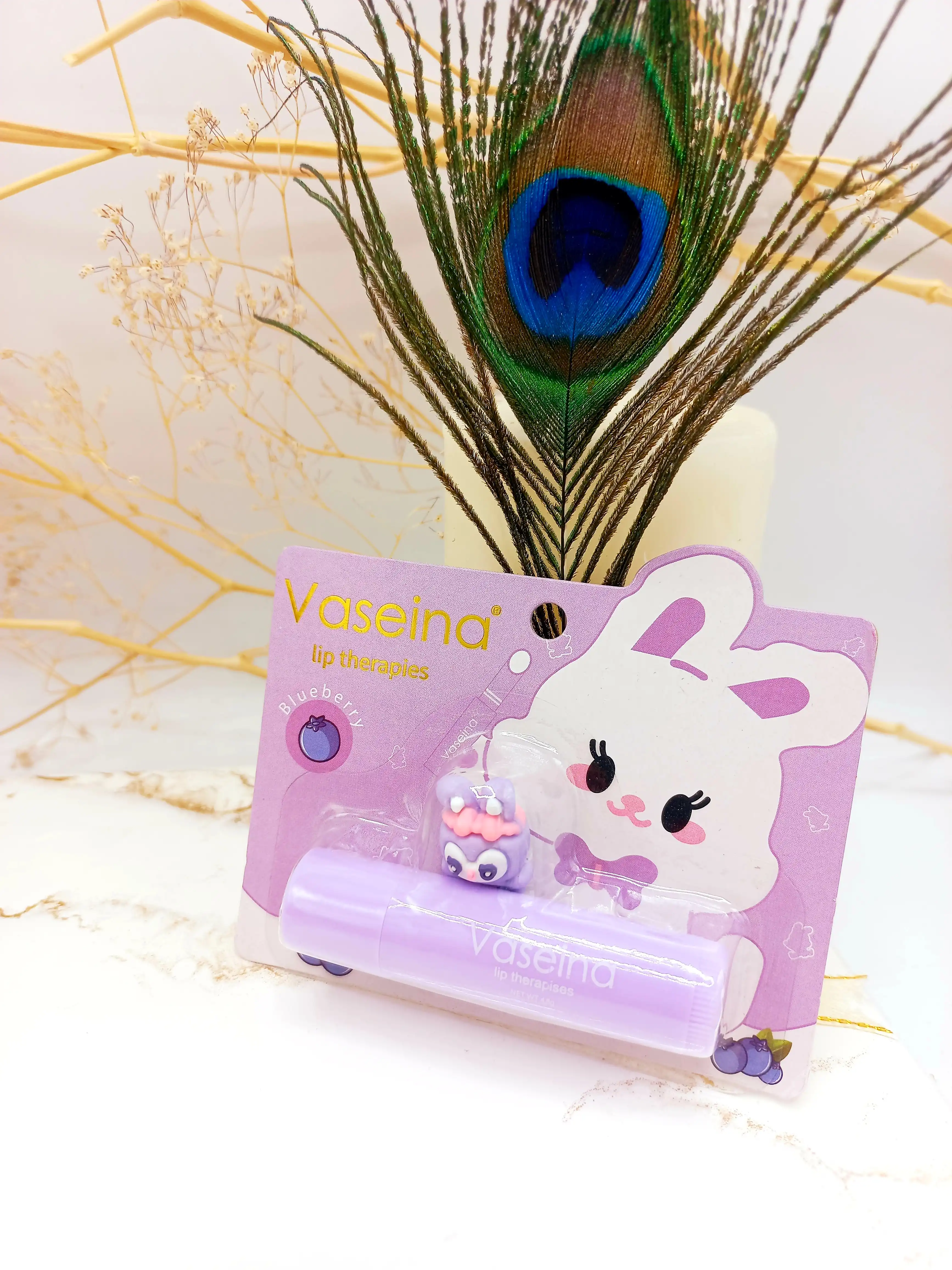 بالم لب فوق آبرسان و مرطوب کننده لب های خشک بلوبری Vaseina کد 8344