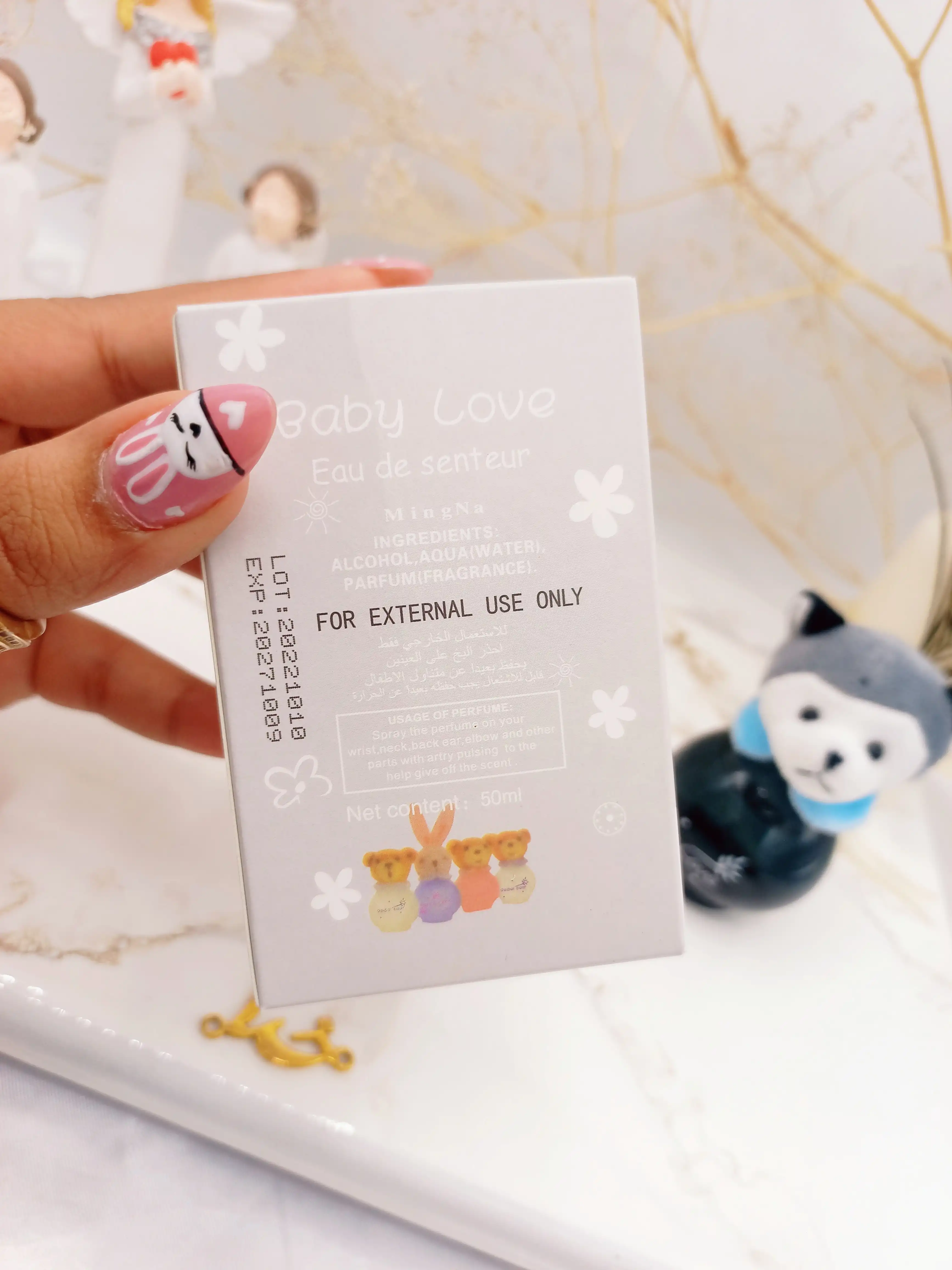 ادکلن عروسکی کودک مدل گرگی خاکستری کد 14415