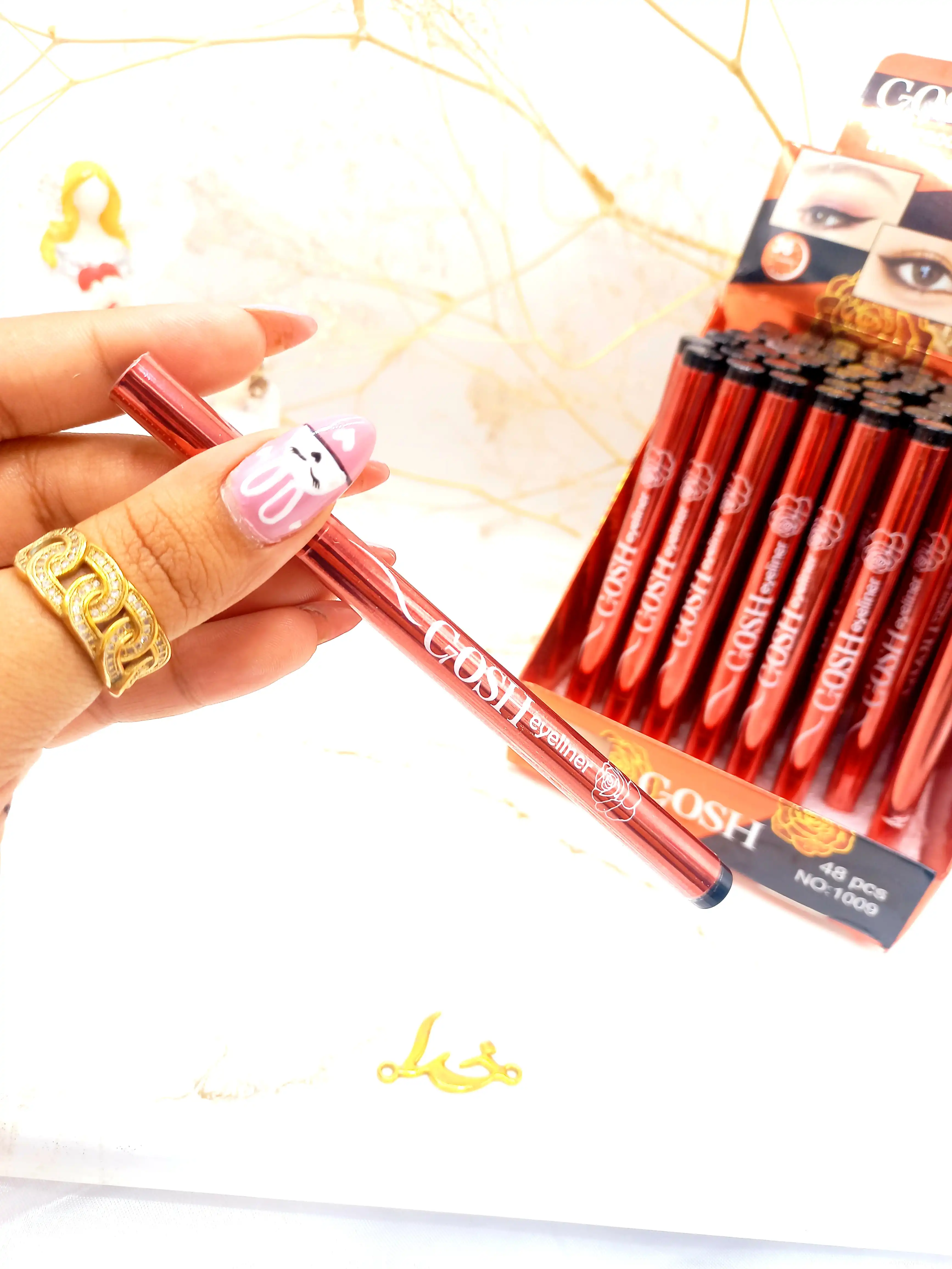 خط چشم مشکی ماژیکی ضدآب گاش GOSH (قرمز) کد 1009