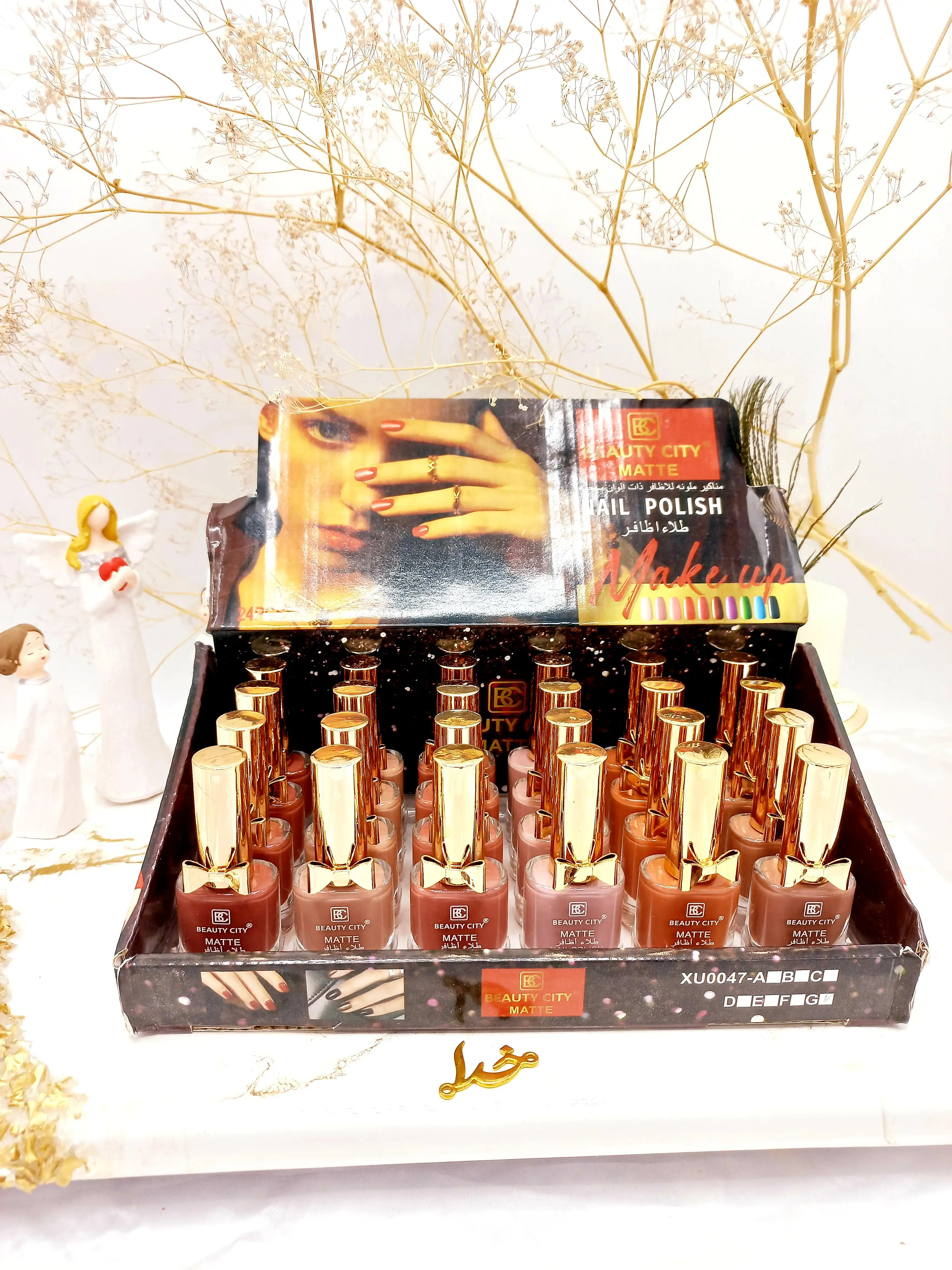 لاک پرطرفدار پاپیونی رنگی مات برند بیوتی سیتی BEAUTY CITY کد XU0047