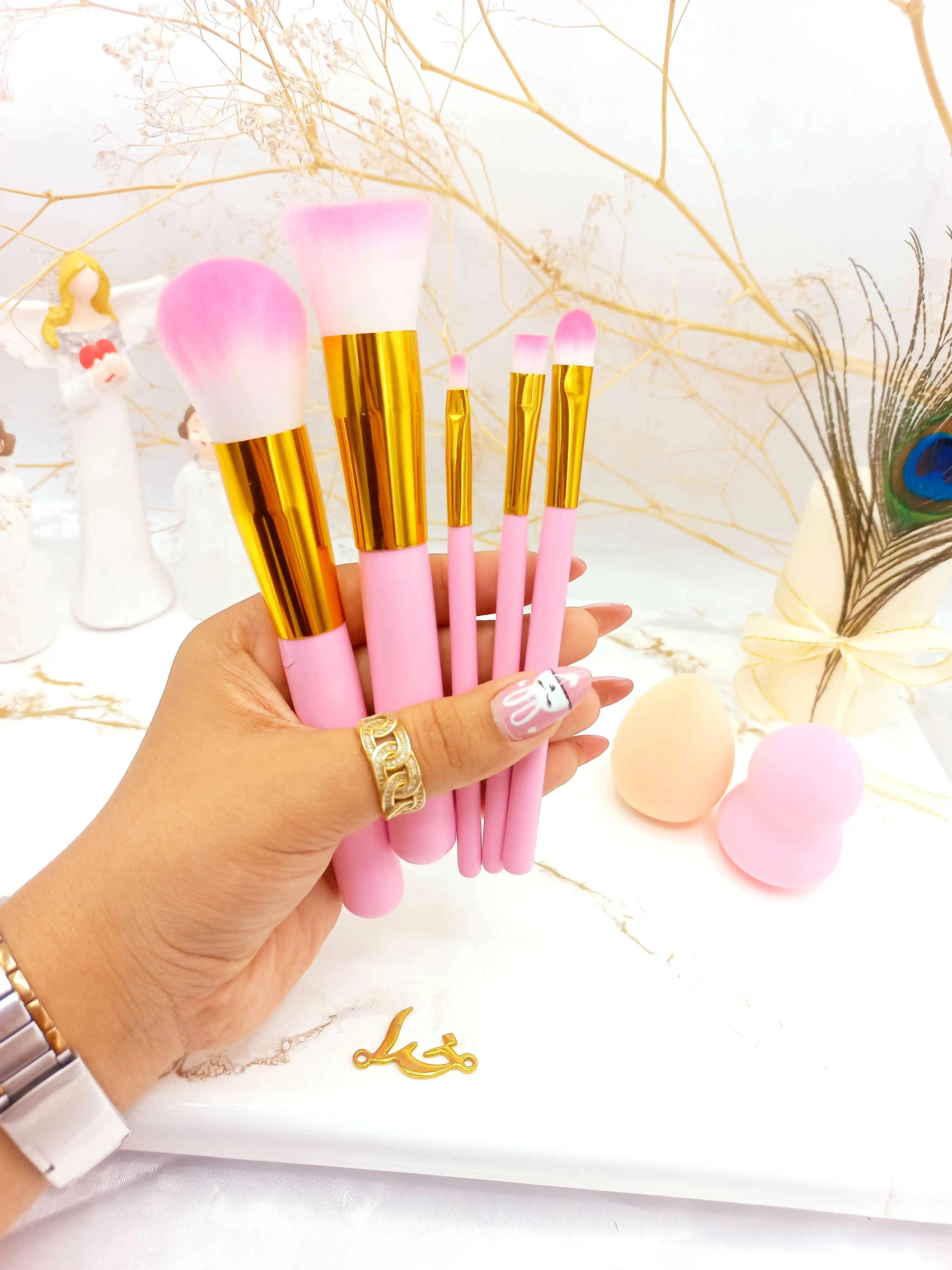 ست براش و پد آرایشی هفت تیکه Noor AIazawi کد SZ191