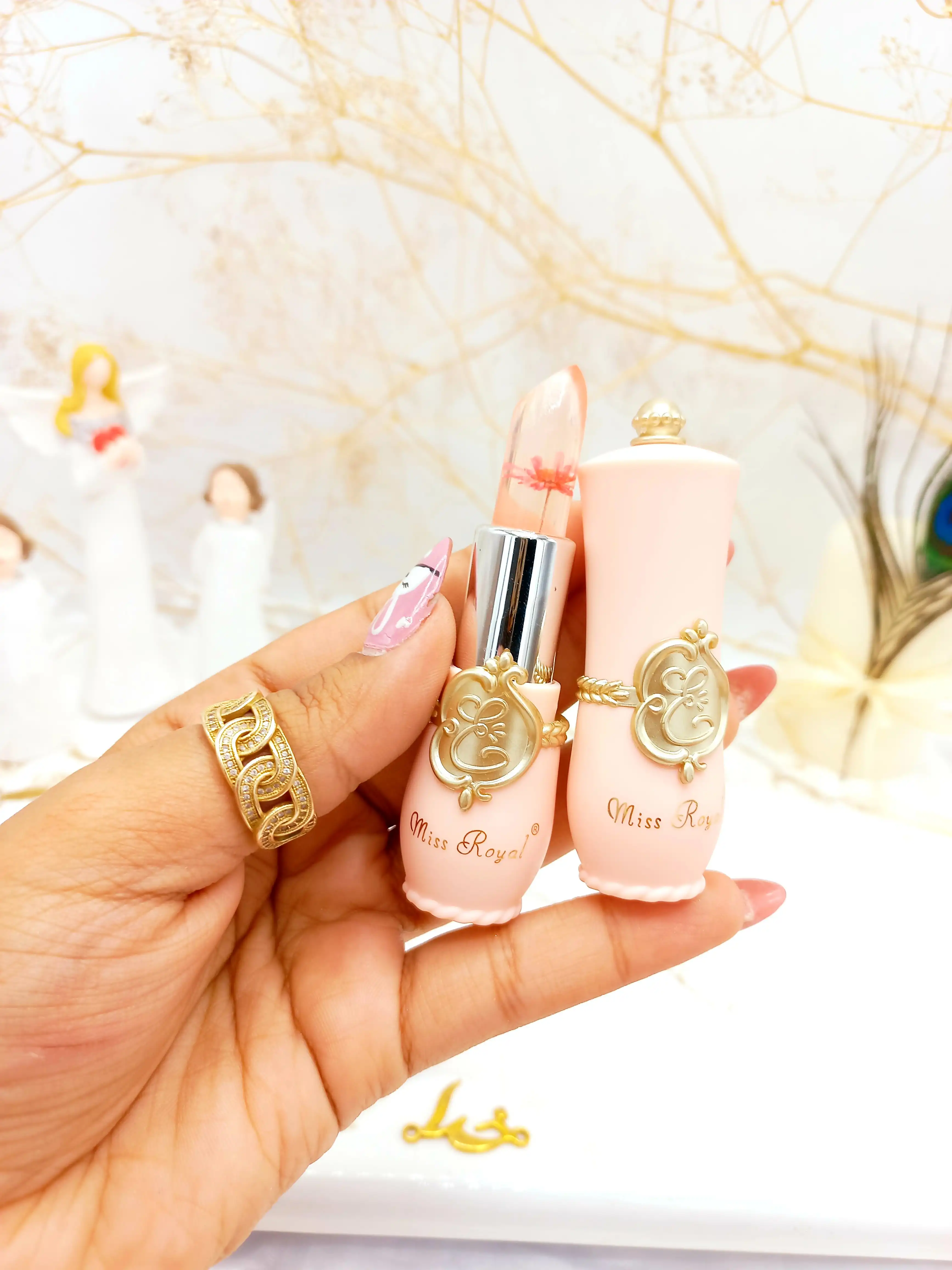 بالم لب گلدار حرارتی و تقویتی مدل سلطنتی کد MR22671