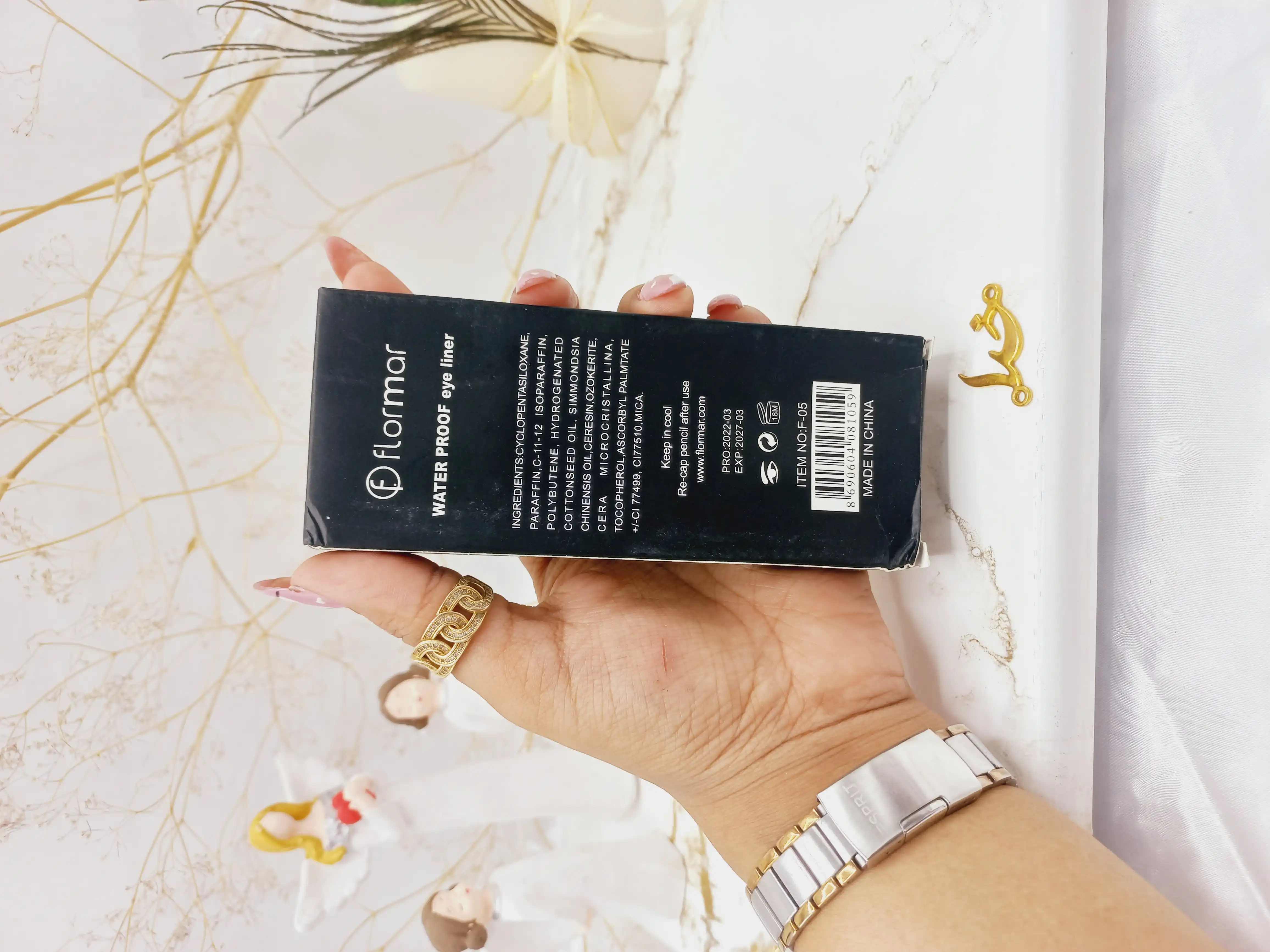 مداد شمعی سفید ضدآب فلورمار جعبه دار flormar | پخش عمده