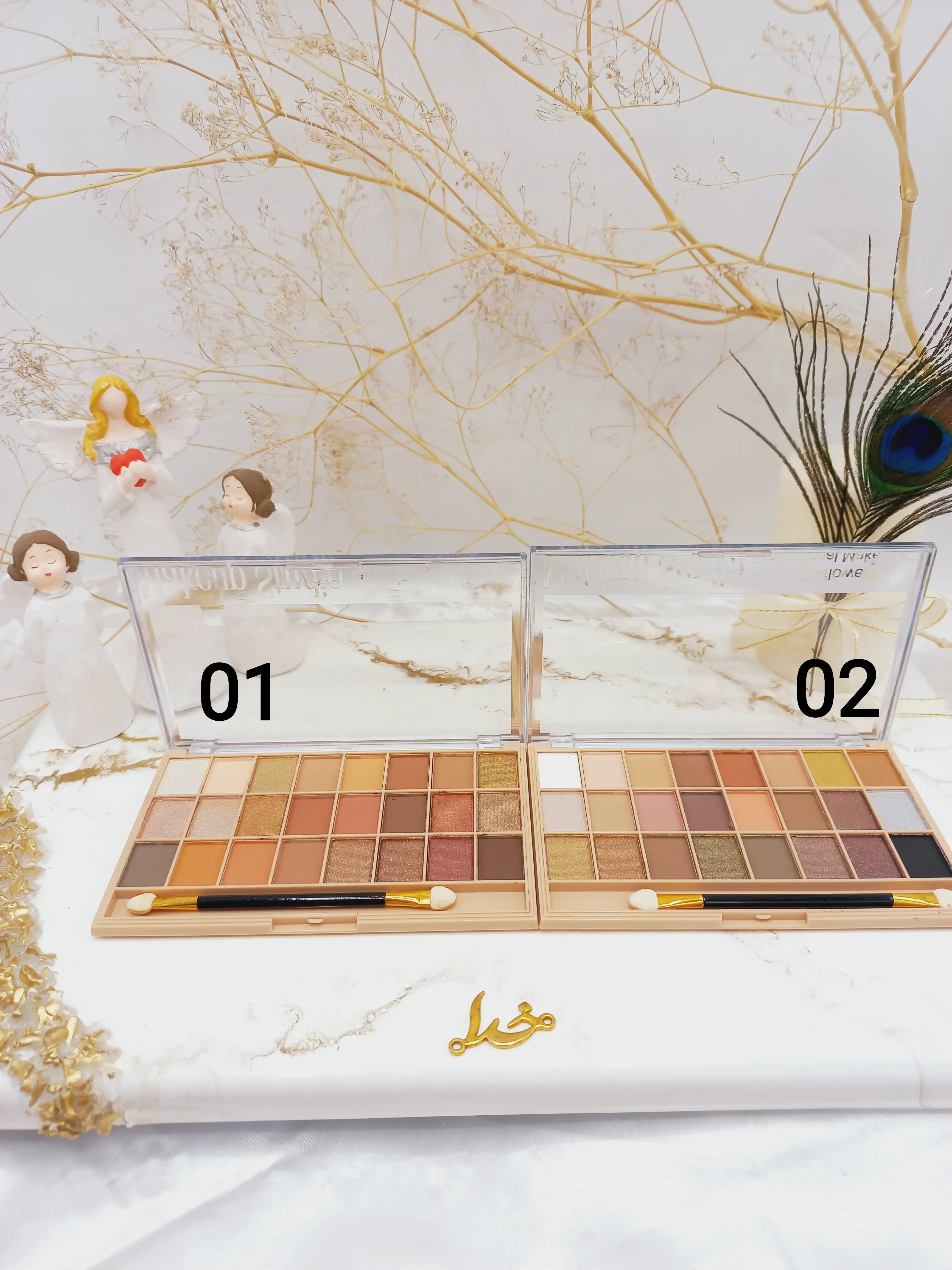 پالت  پرطرفدار سایه چشم 24 رنگ همراه با قلم برند میکاپ استودیو Makeup Studio کد GF429