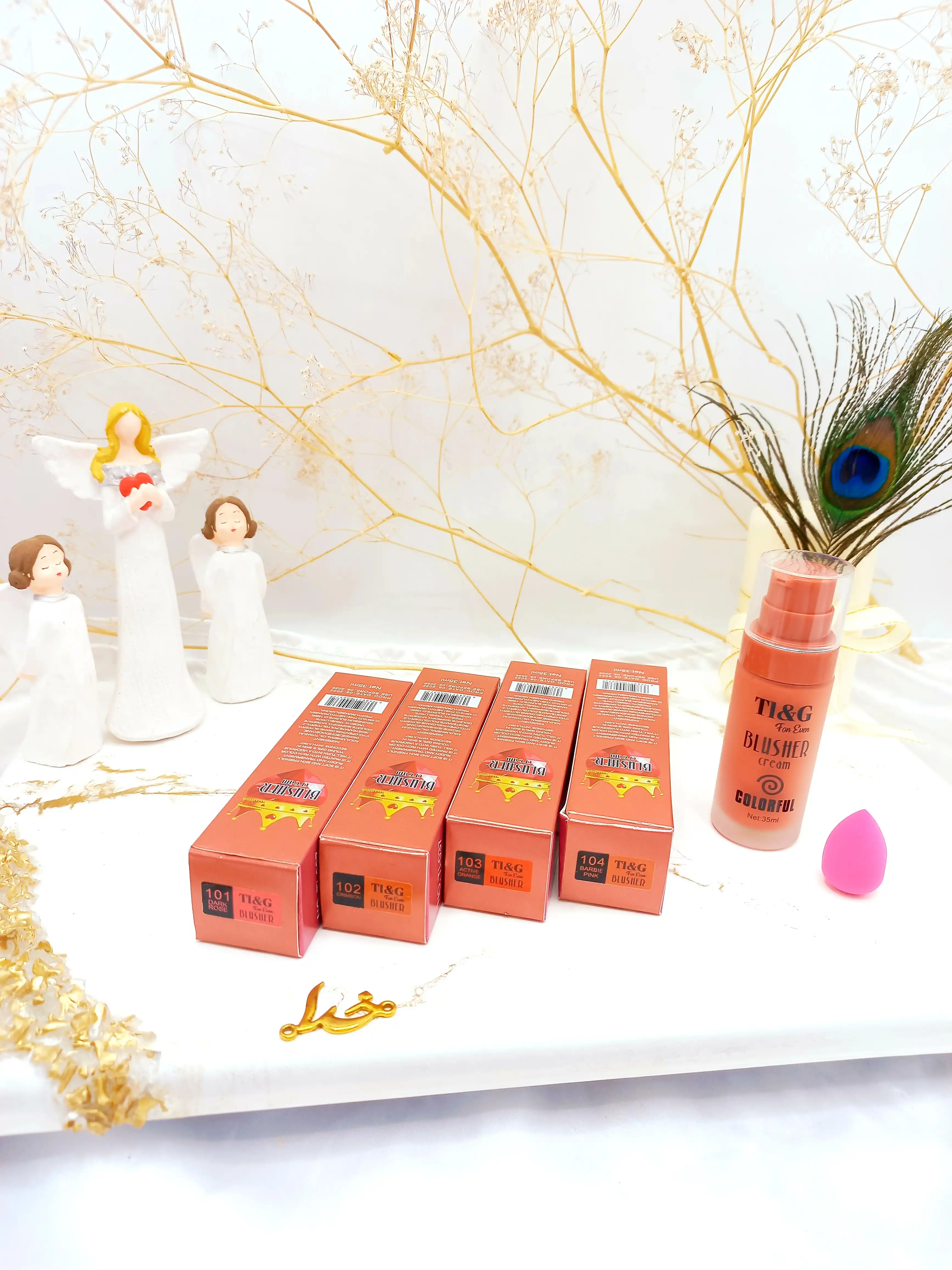 رژ گونه مایع پرطرفدار BLUSHER به همراه پد کد 372