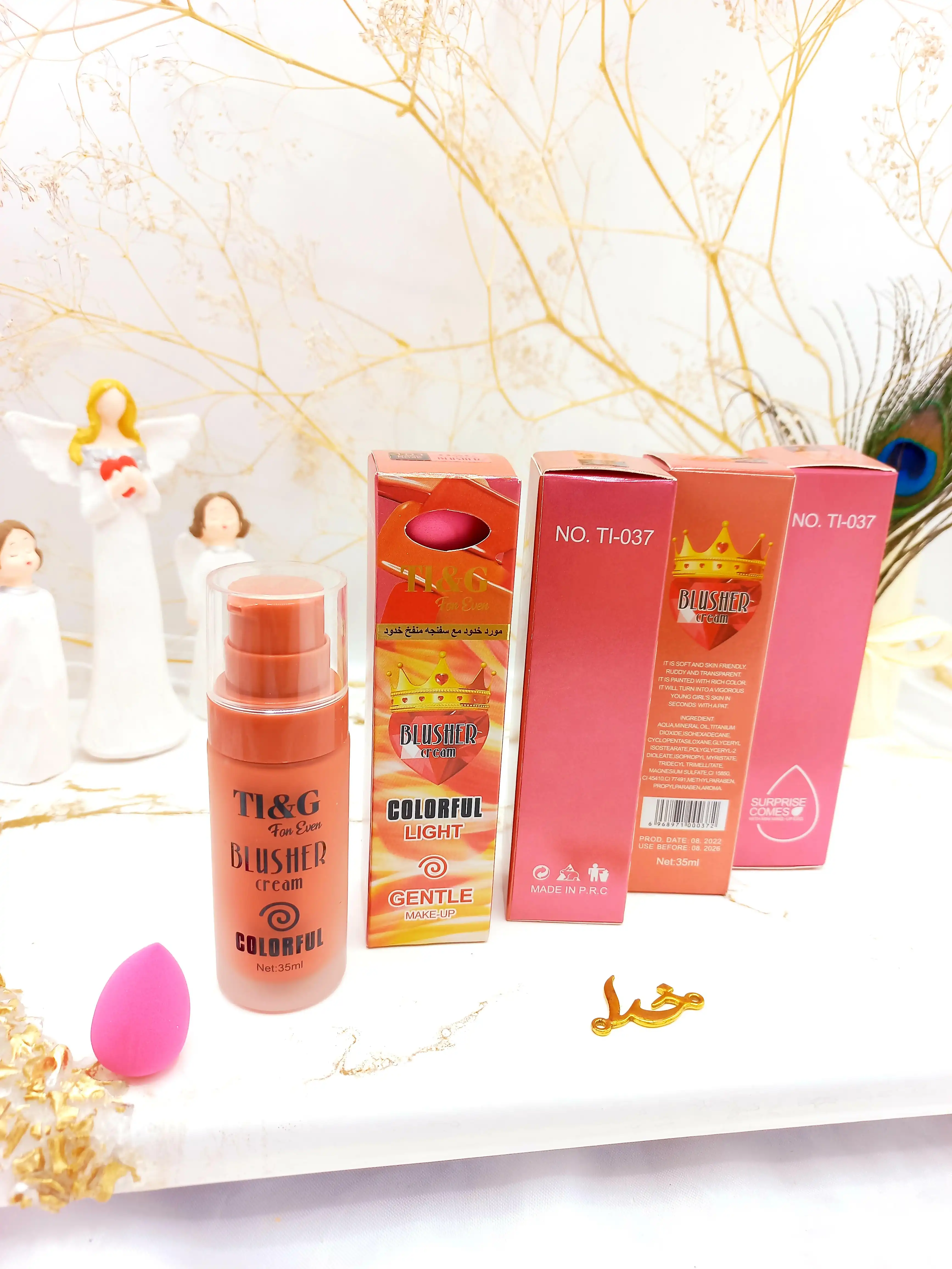 رژ گونه مایع پرطرفدار BLUSHER به همراه پد کد 372