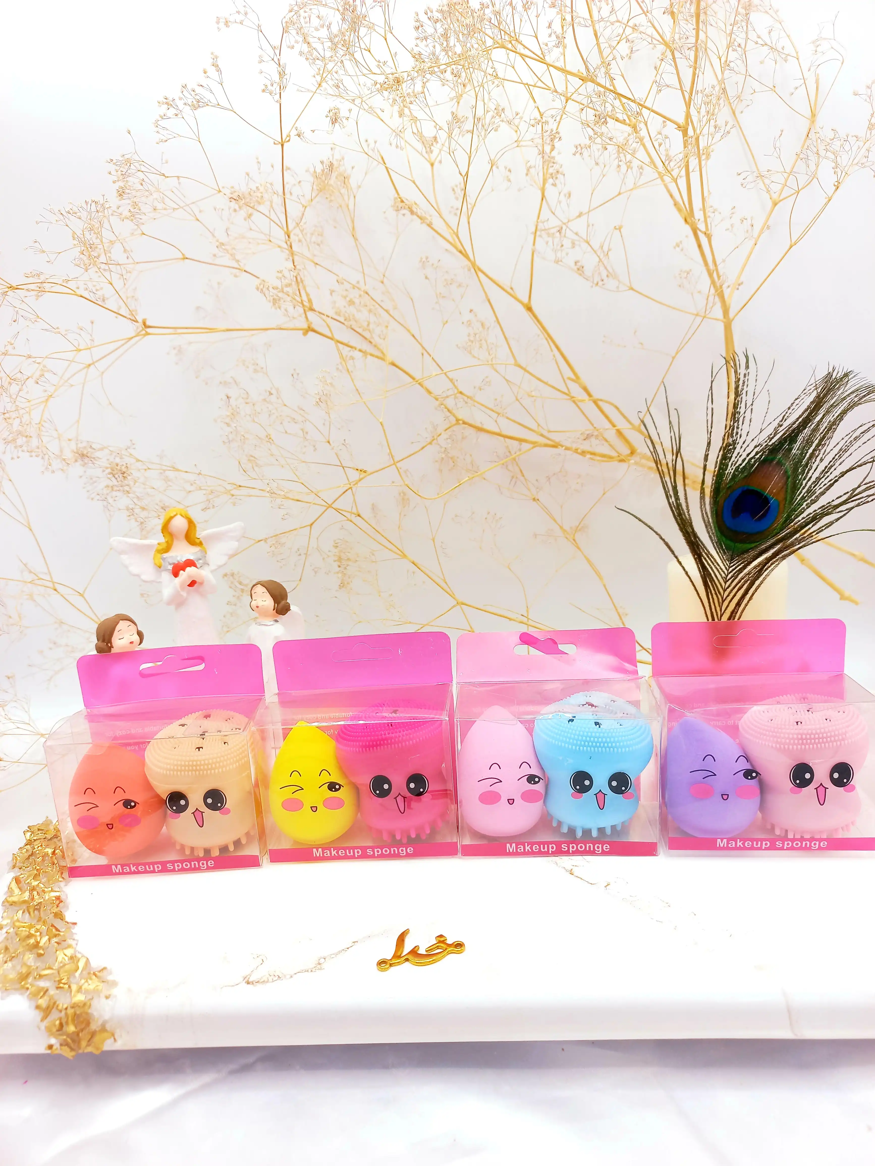 پک 2 تایی فیش براش و پد تخم مرغی Makeup Sponge کد 5565