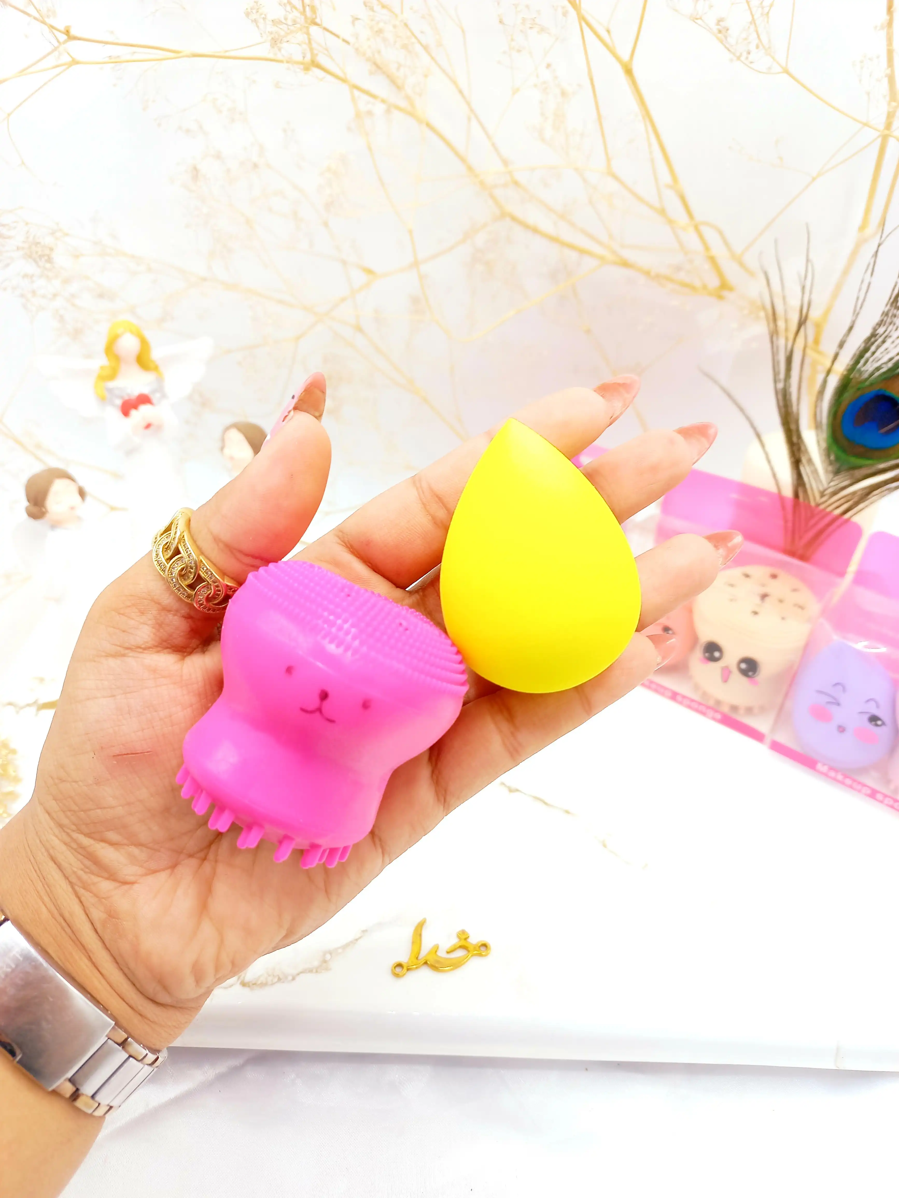 پک 2 تایی فیش براش و پد تخم مرغی Makeup Sponge کد 5565