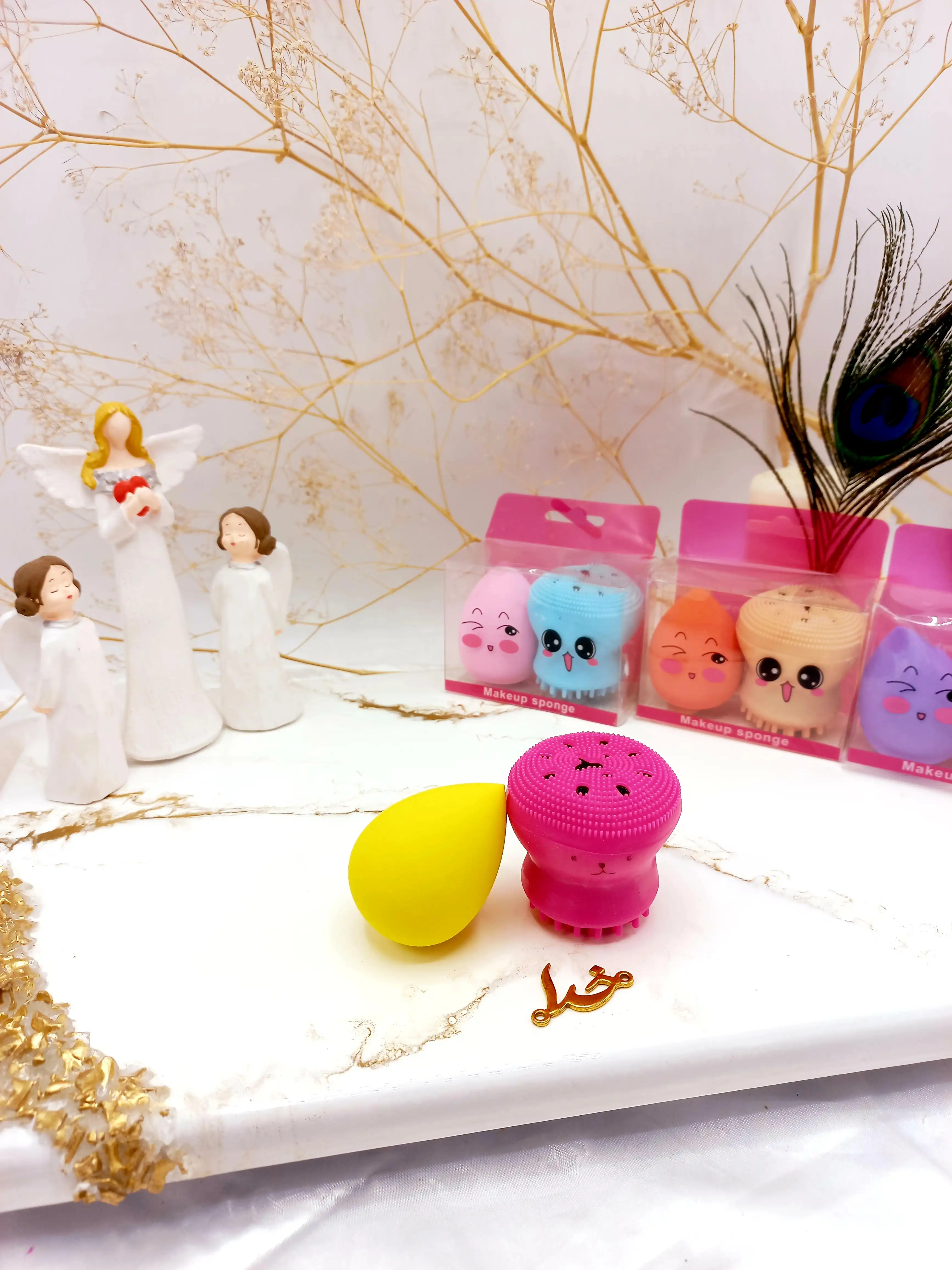 پک 2 تایی فیش براش و پد تخم مرغی Makeup Sponge کد 5565