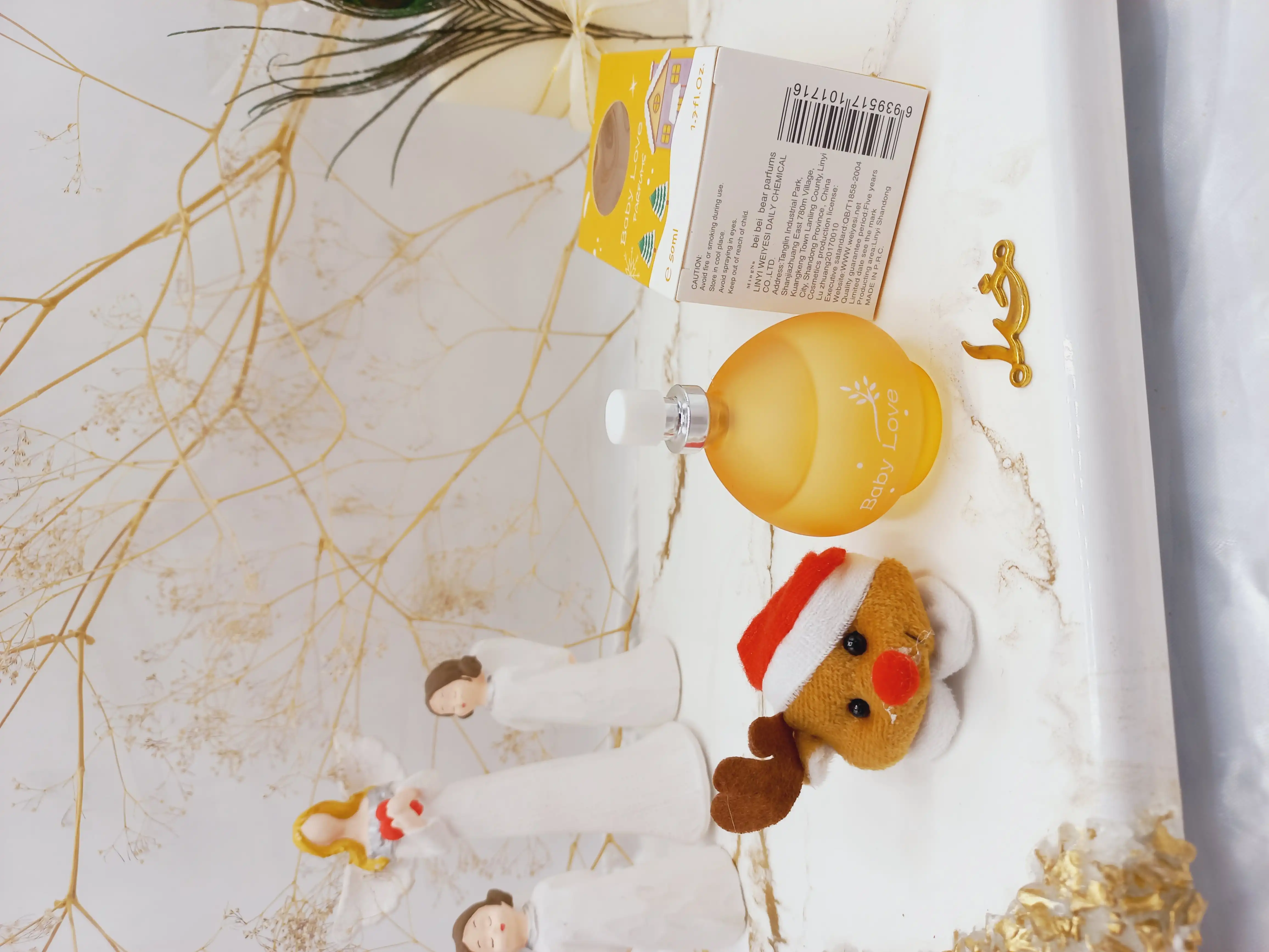 ادکلن عروسکی کودک مدل بابانوئل طلایی کد 14430