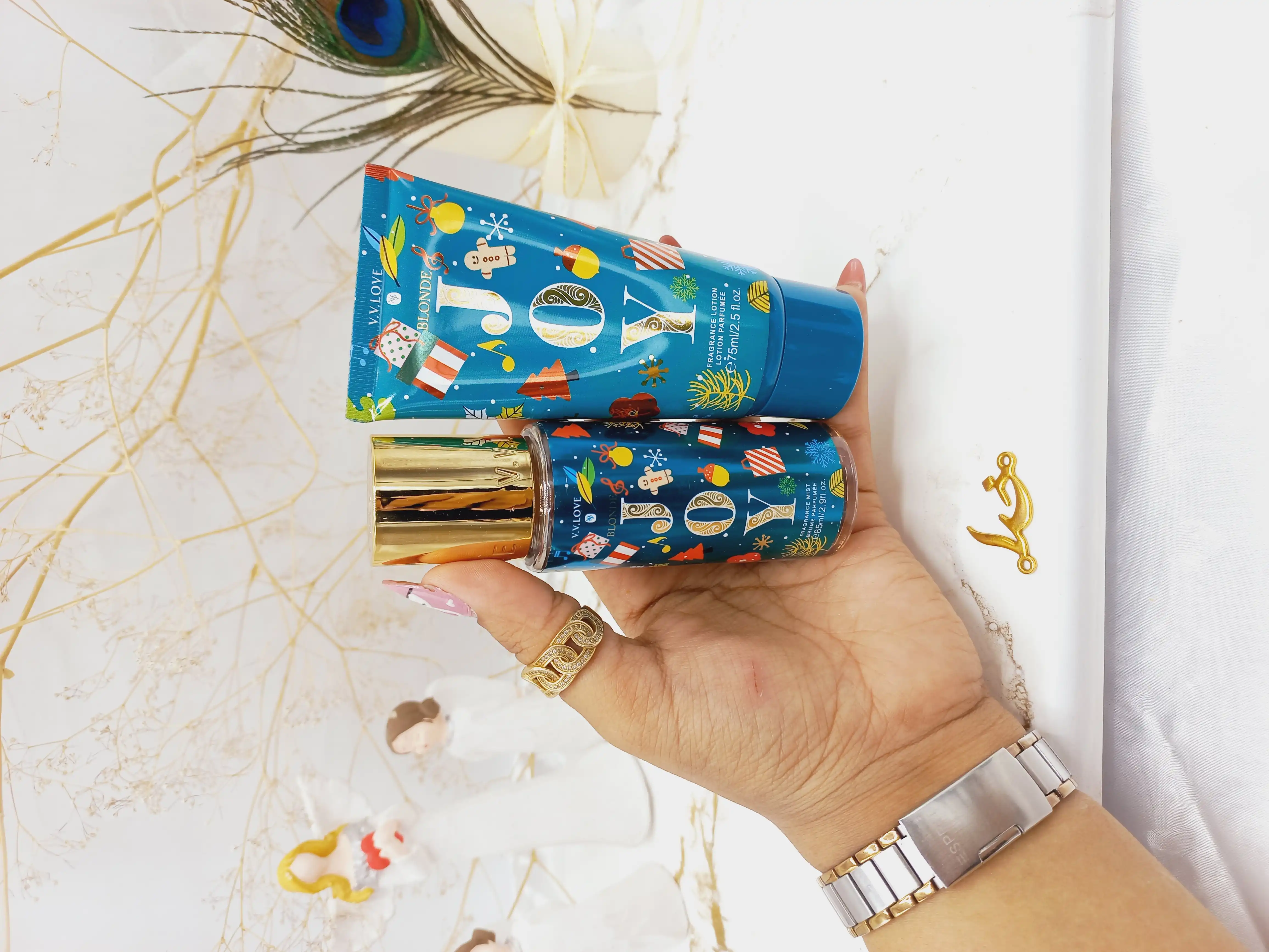 ست خفن بادی اسپلش و لوسیون خوشبو وی وی لاو (آبی) کد VL9059