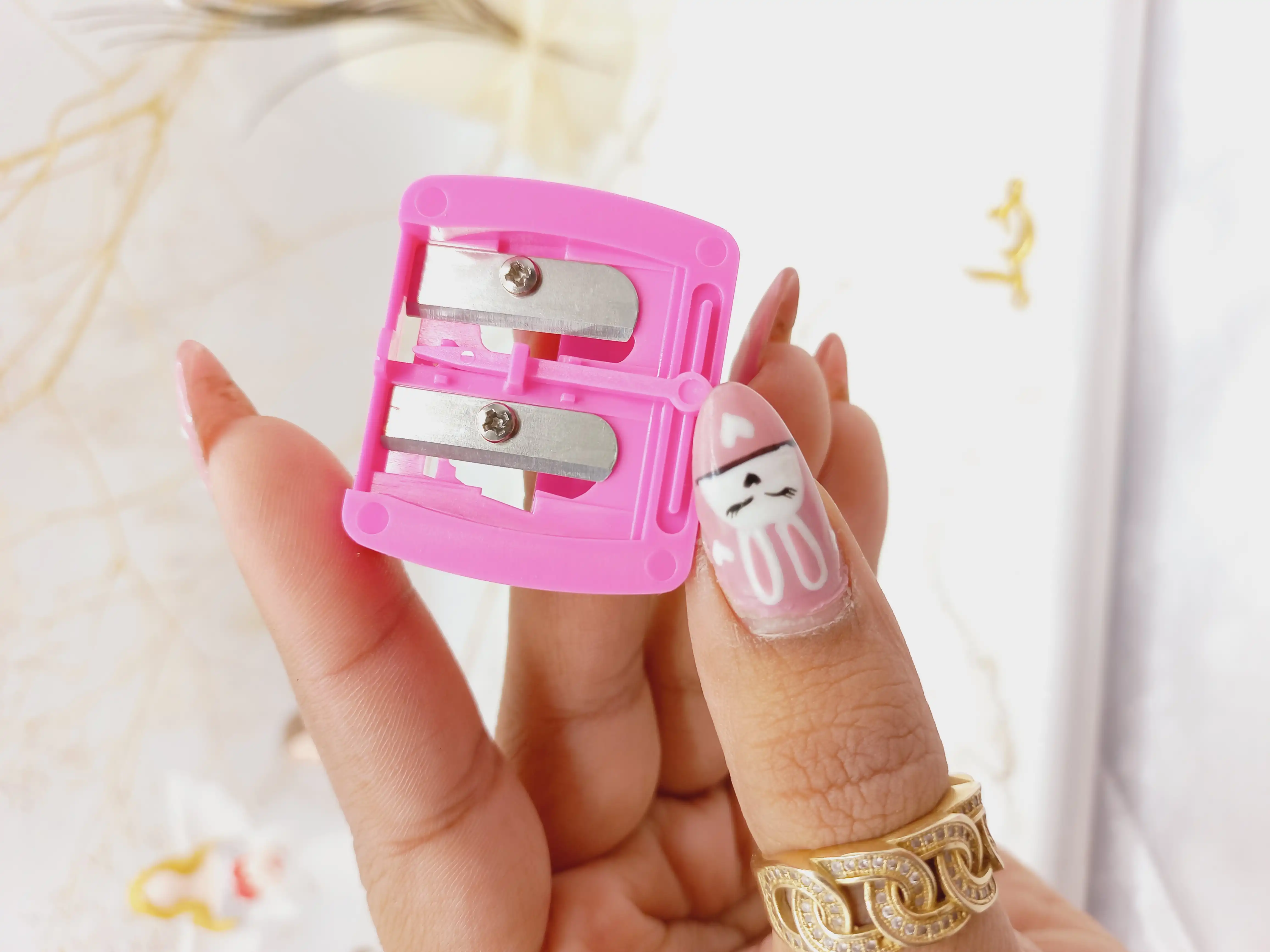 مداد تراش آرایشی دوقلو صورتی فلورمار Flomror | پخش عمده