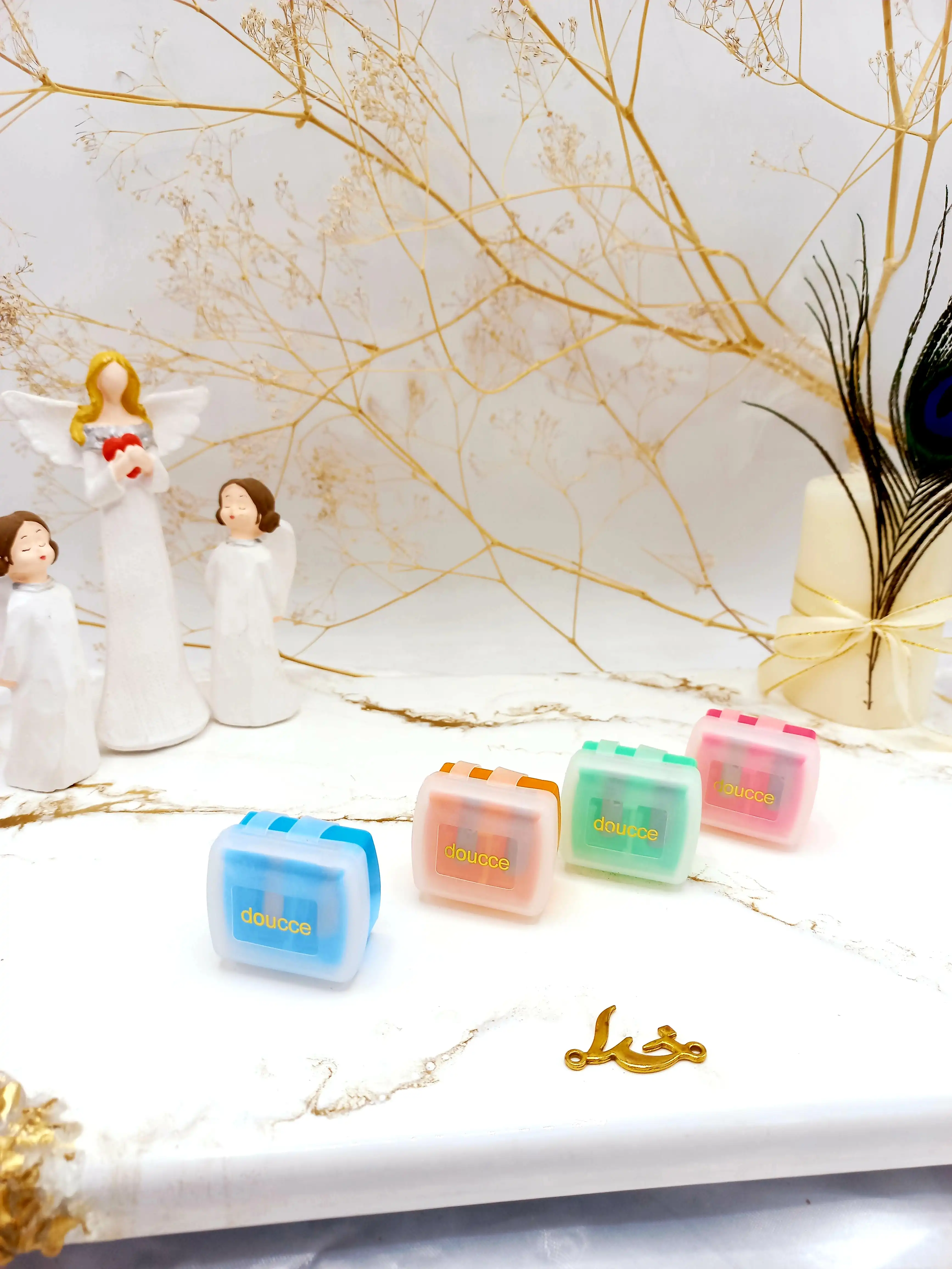 مداد تراش آرایشی دوقلو رنگی دوسه doucce طرح جدید | پخش عمده