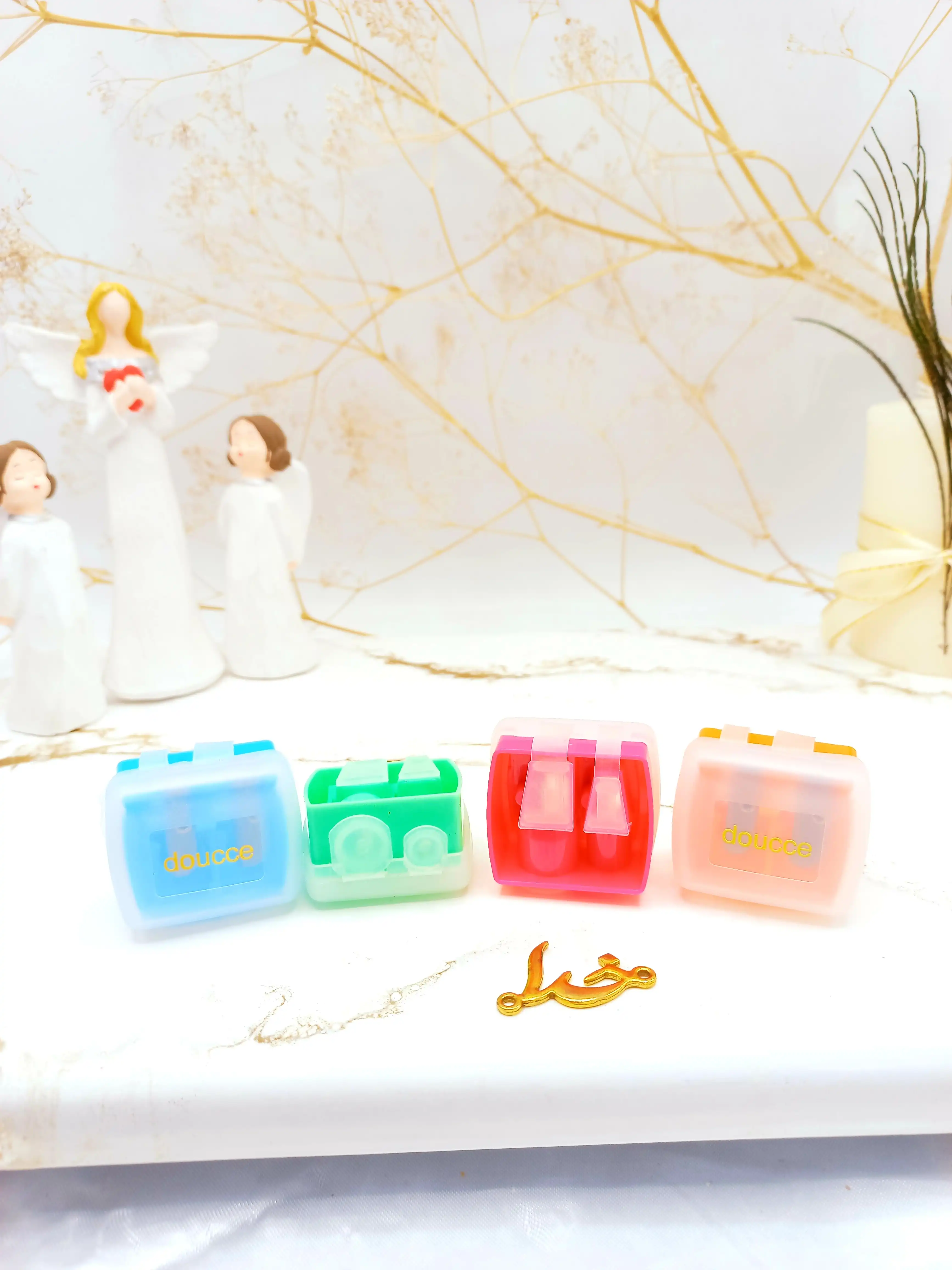 مداد تراش آرایشی دوقلو رنگی دوسه doucce طرح جدید | پخش عمده