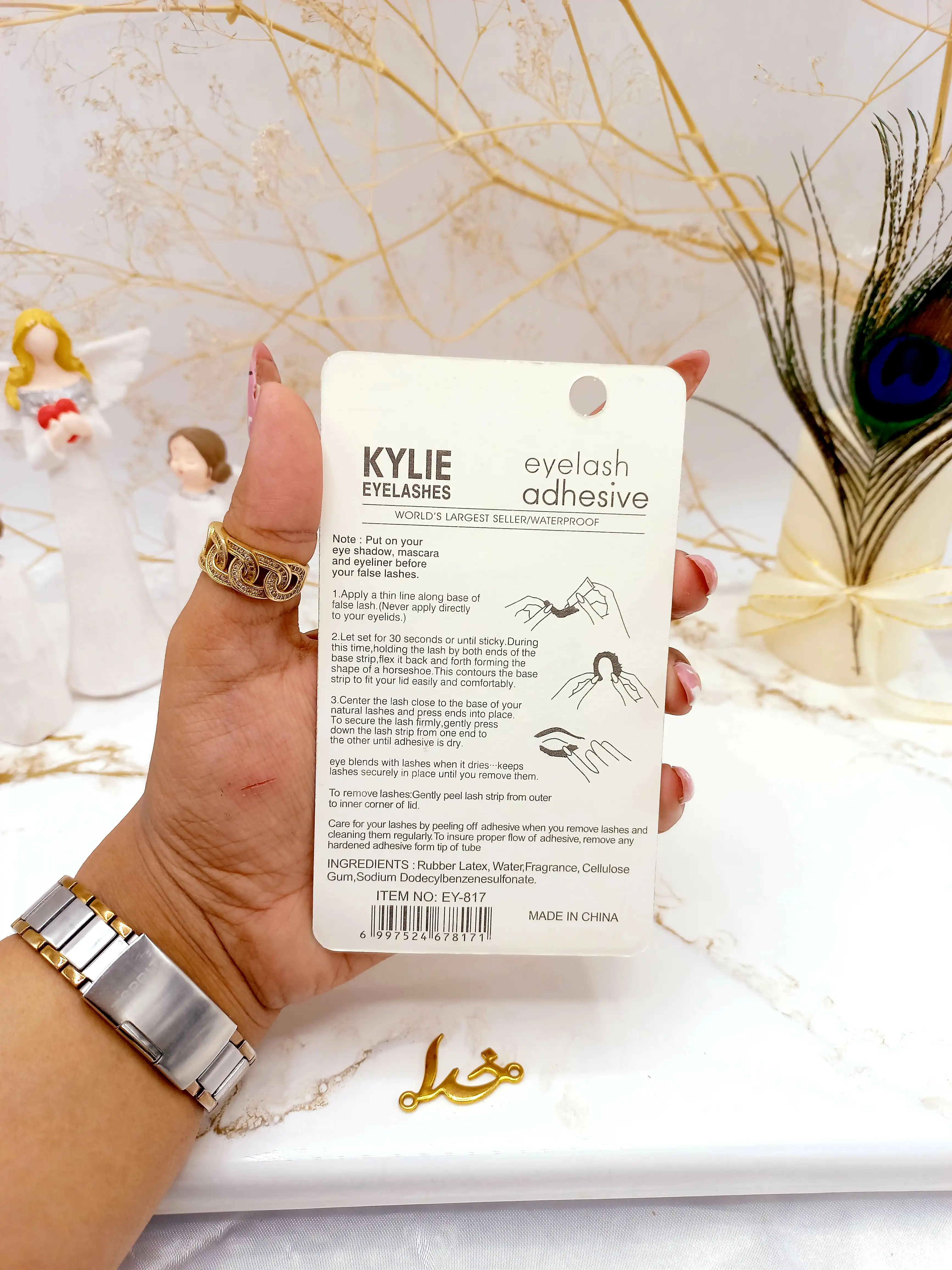 چسپ مژه کایلی KYLIE همراه با قاشقک کد EY817 | پخش عمده