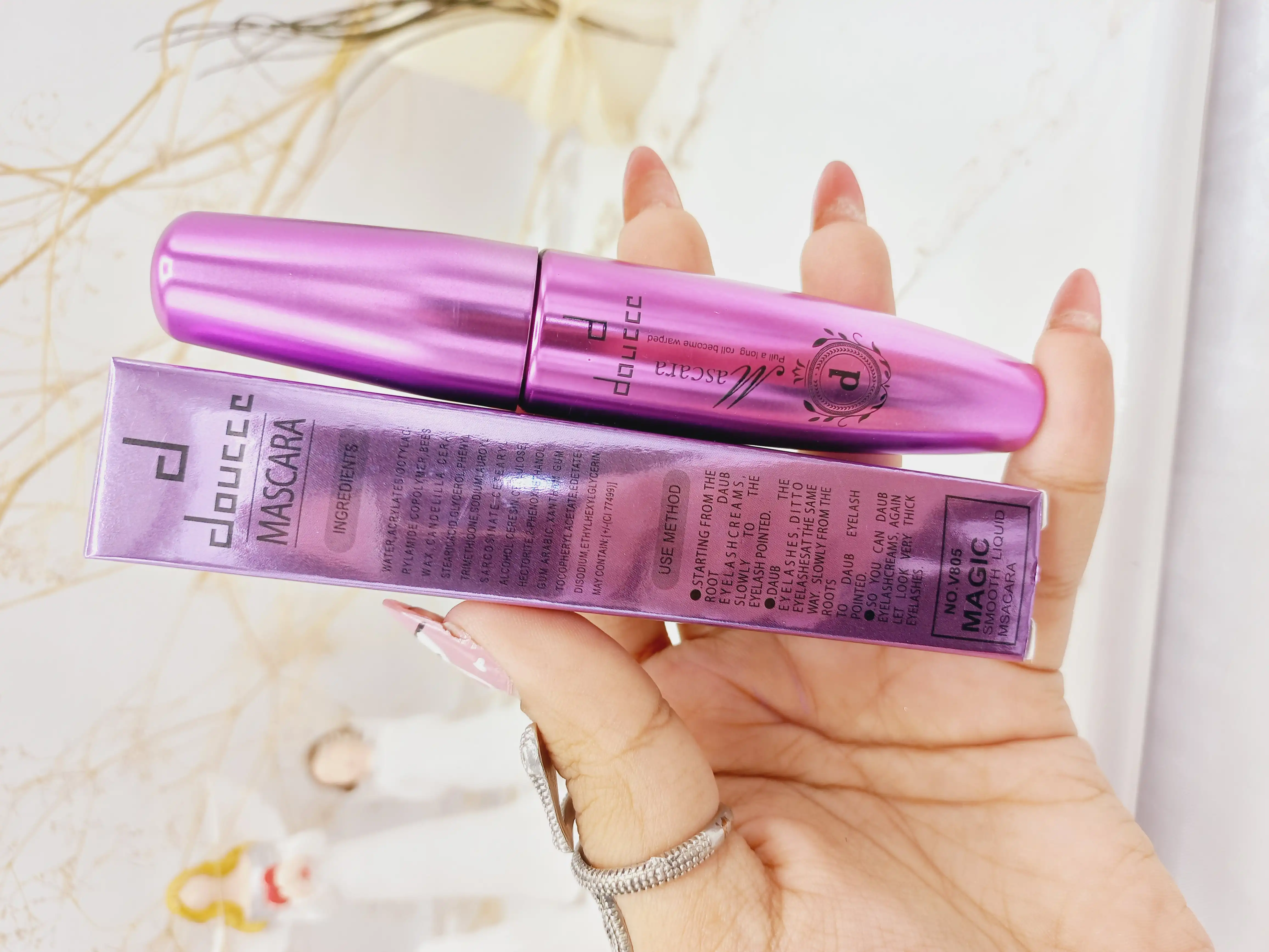 ریمل بلند کننده مشکی دوسه ماسکارا اورجینال (پوکه بنفش) doucce mascara کد V805