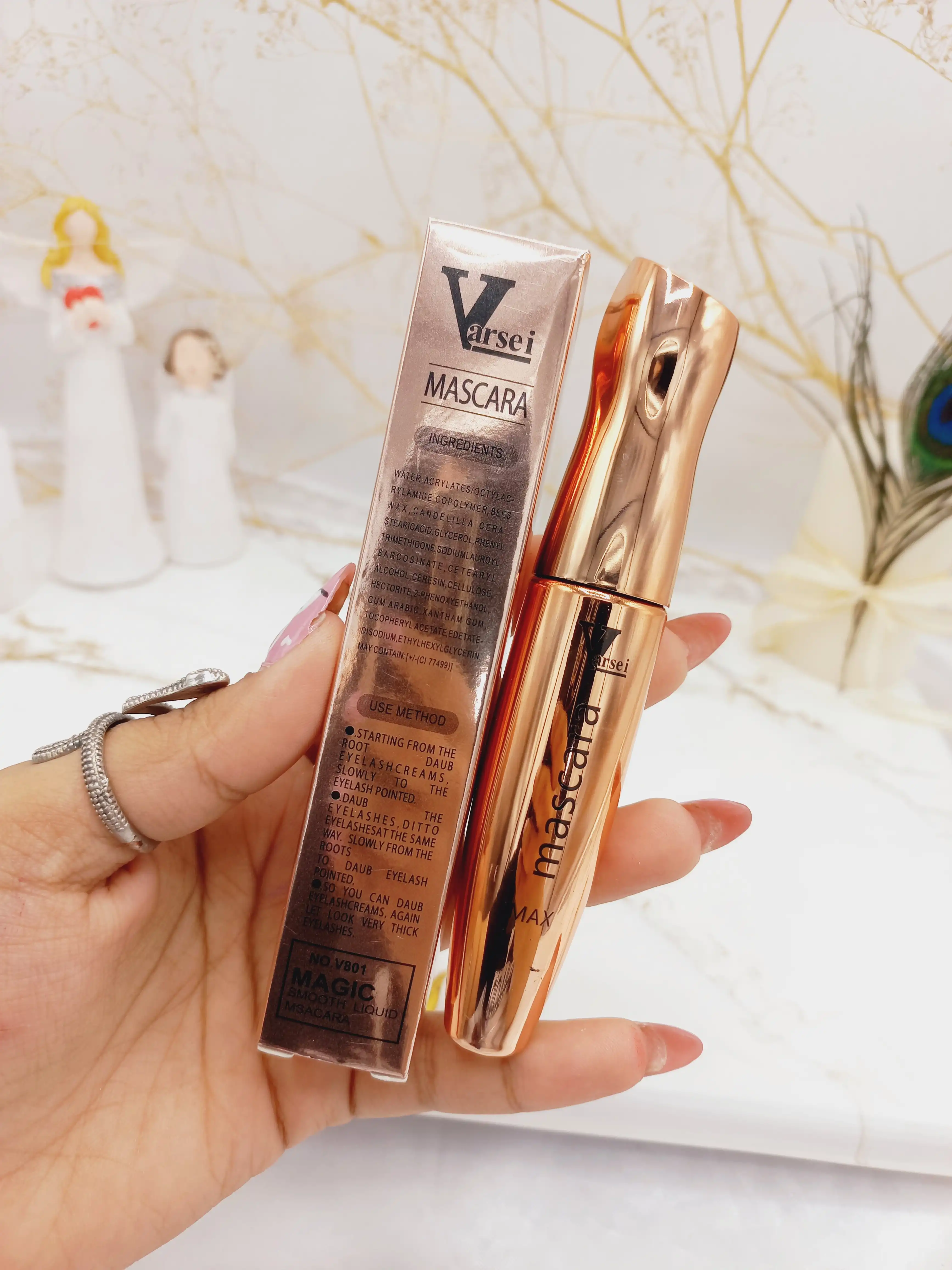 ریمل بلند کننده مشکی ورسای Varsei اورجینال (پوکه صورتی) کد V801