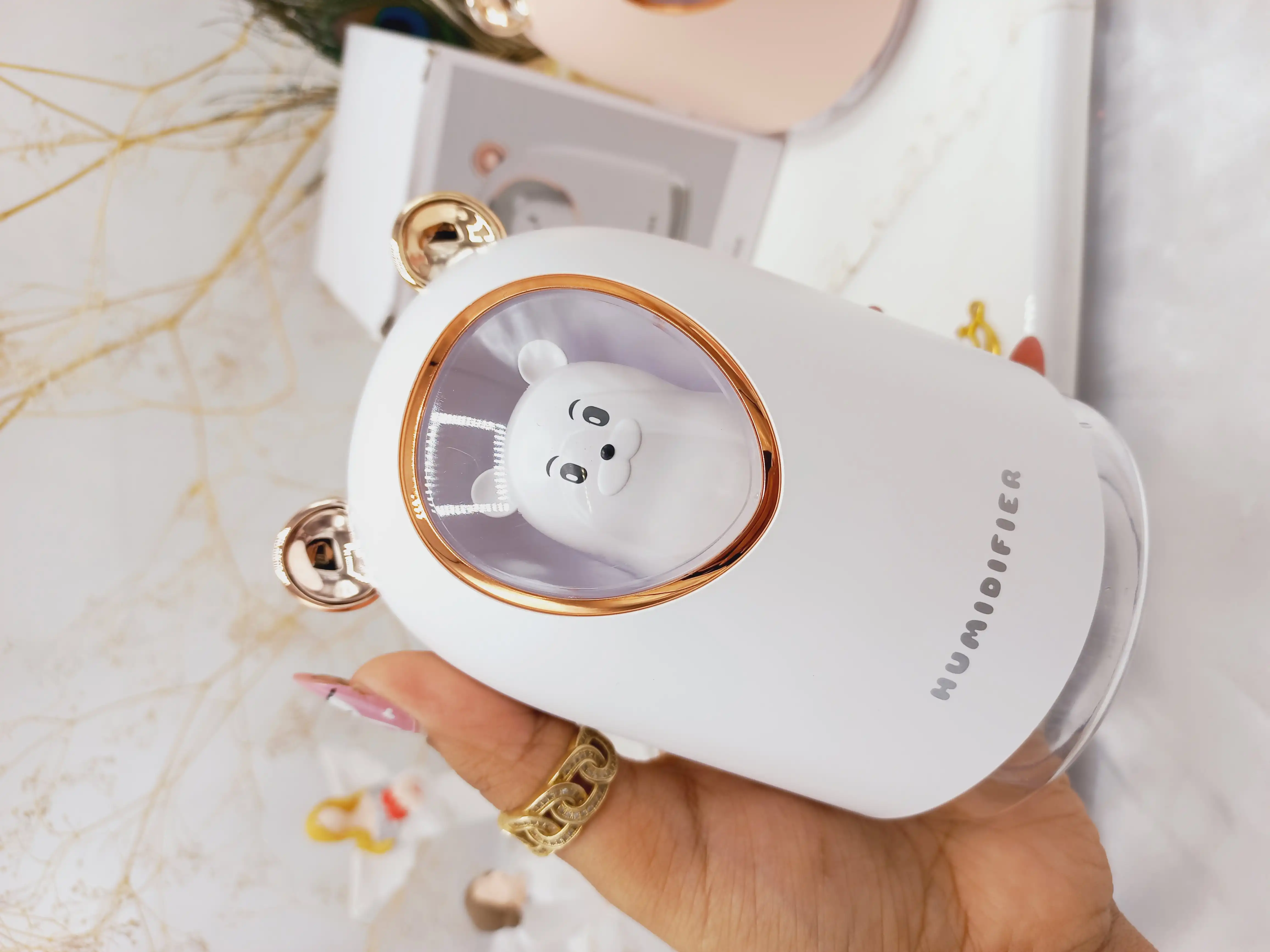 دستگاه بخور سرد عروسکی طرح خرس چراغ دار حجم 300 میل |پخش عمده