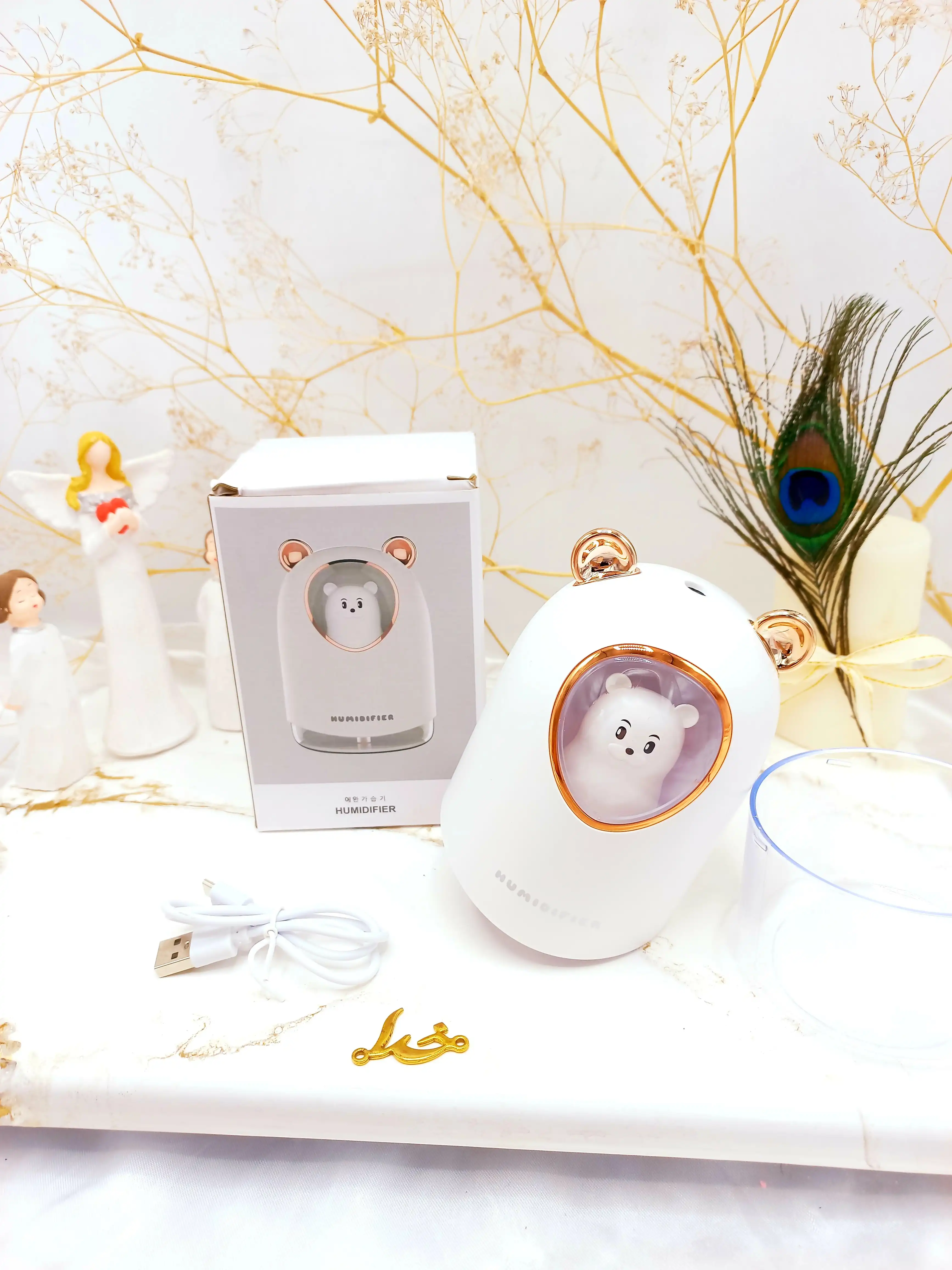 دستگاه بخور سرد عروسکی طرح خرس چراغ دار حجم 300 میل |پخش عمده