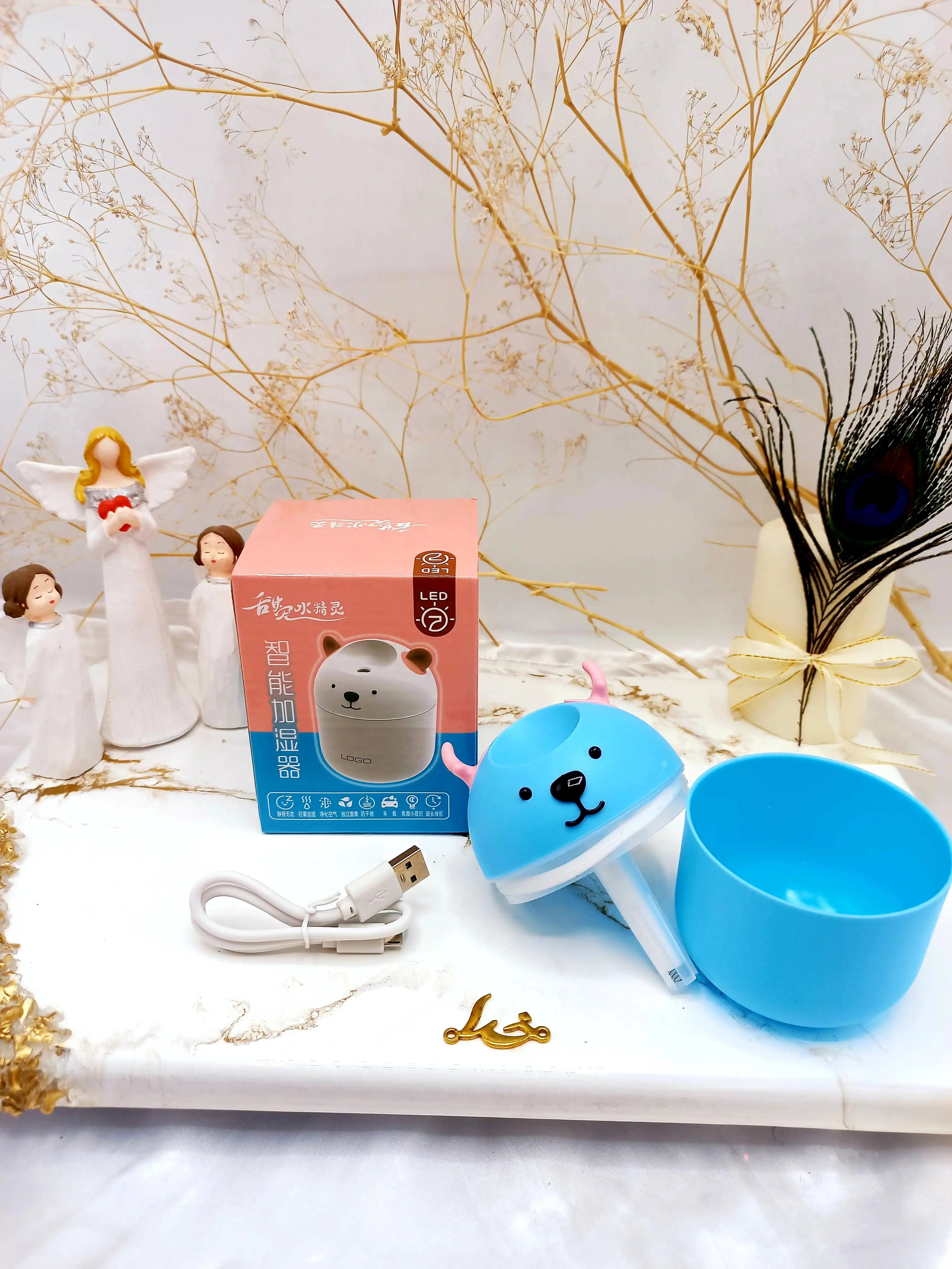 دستگاه بخور سرد شارژی فانتزی طرح پاندا حجم 240 میل |پخش عمده